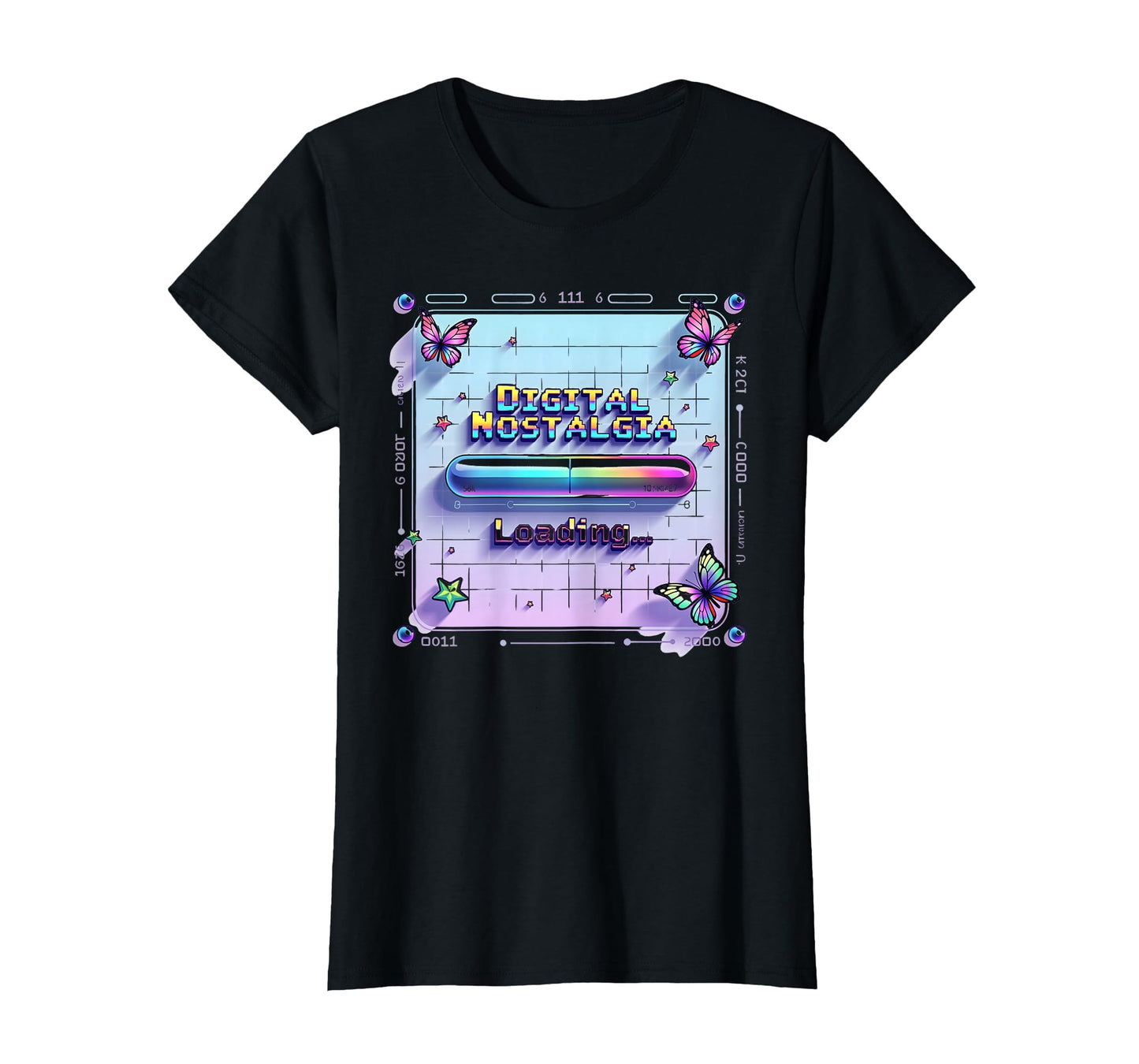 Y2K Digital Nostalgia Loading 56K T-Shirt - Trendy Graphic for Adults - T-Shirt, Sweatshirt, Hoodie