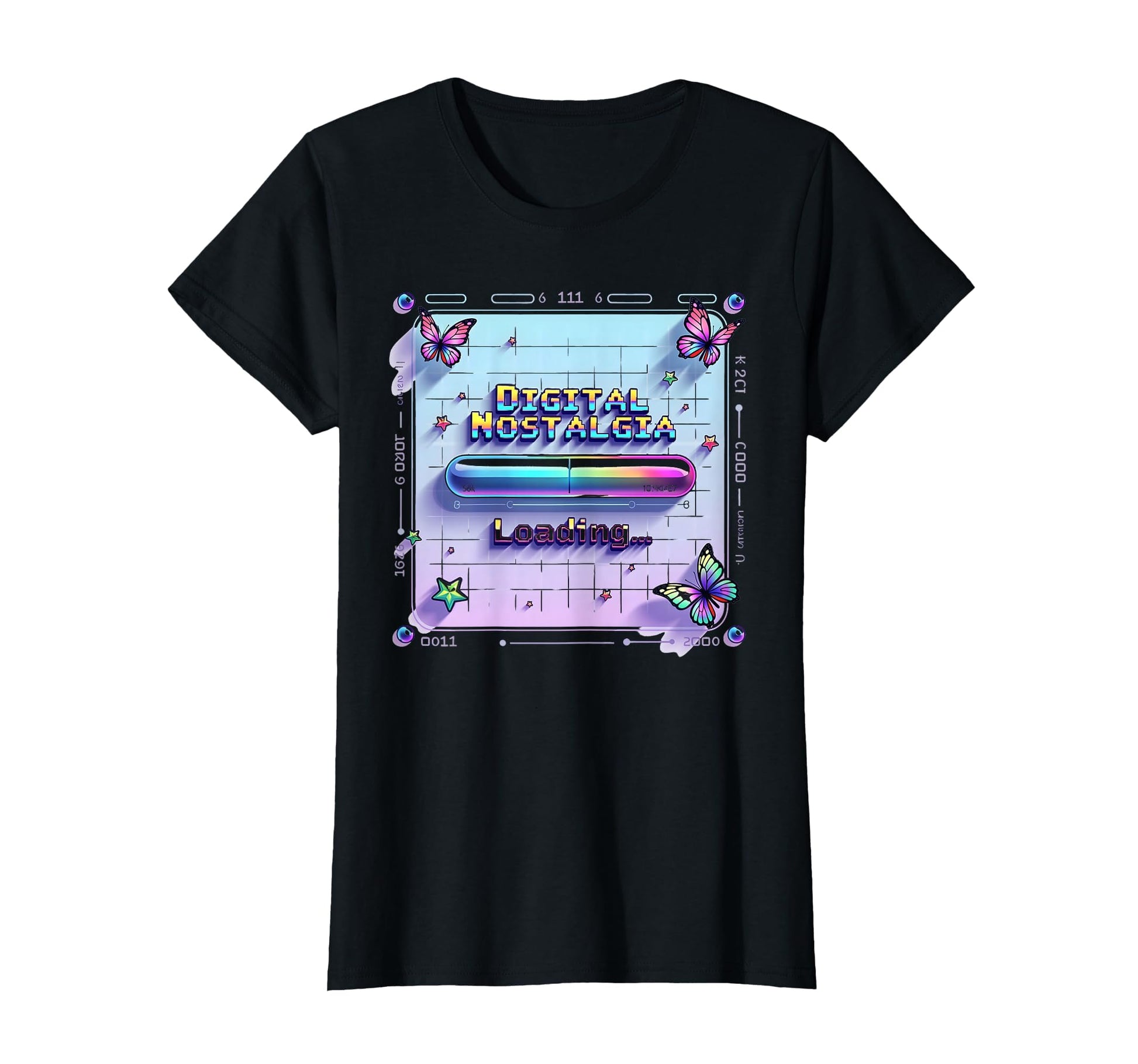 Y2K Digital Nostalgia Loading 56K T-Shirt - Trendy Graphic for Adults - T-Shirt, Sweatshirt, Hoodie