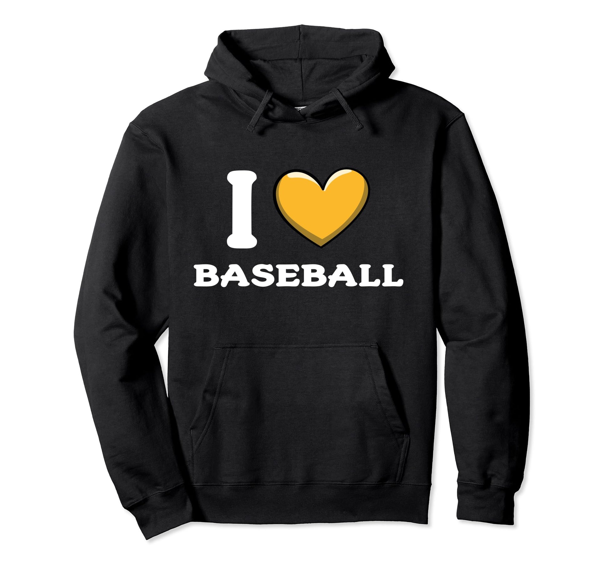 I Love Baseball Hoodie - Minimalist Print Men Women - T-Shirt, Sweatshirt, Hoodie