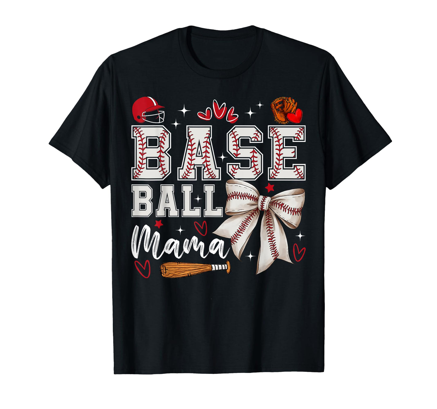 Baseball Mama Coquette Bow Game Day T-Shirt - Streetwear Style Men Women - T-Shirt, Sweatshirt, Hoodie