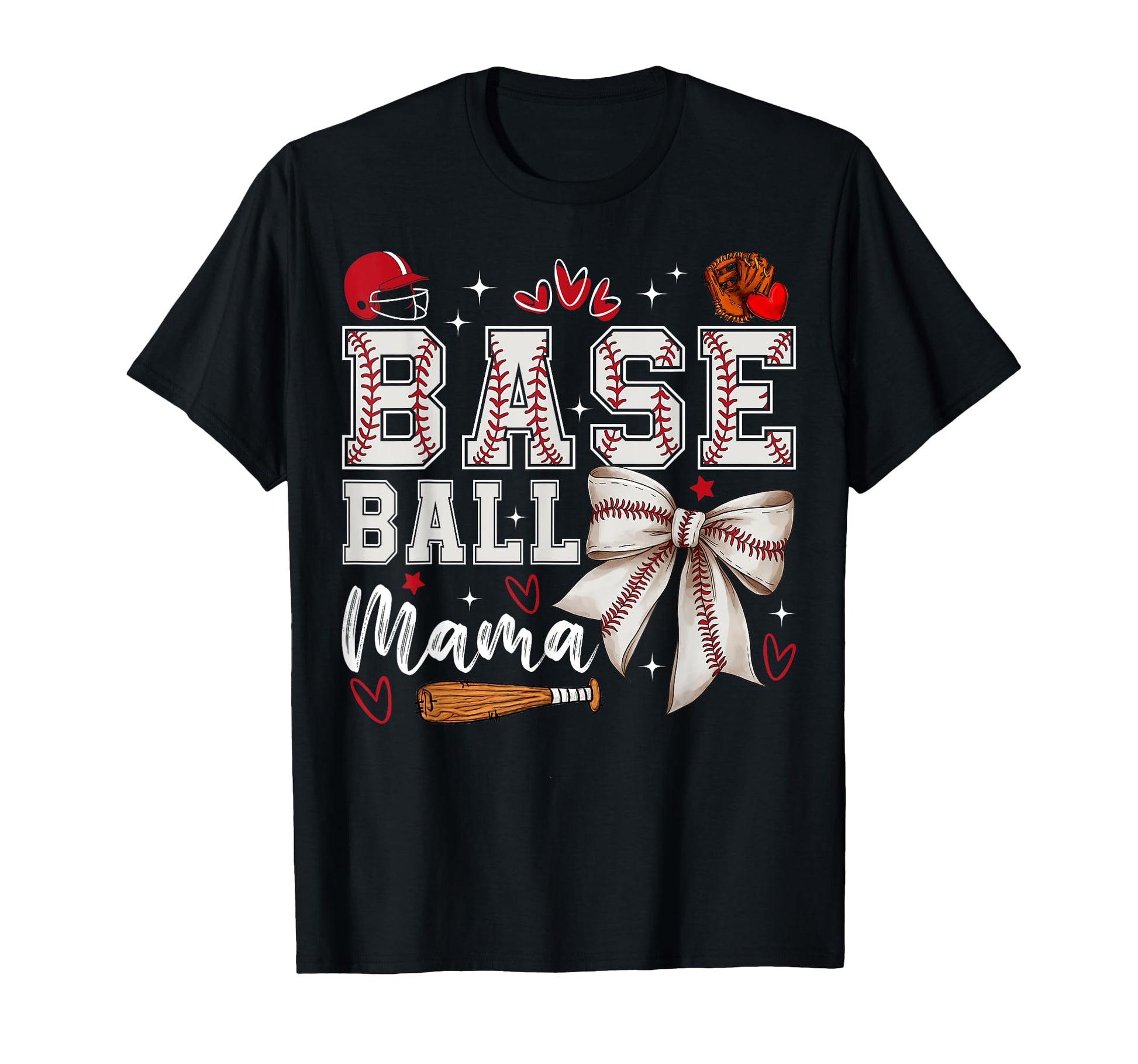 Baseball Mama Coquette Bow Game Day T-Shirt - Streetwear Style Men Women - T-Shirt, Sweatshirt, Hoodie
