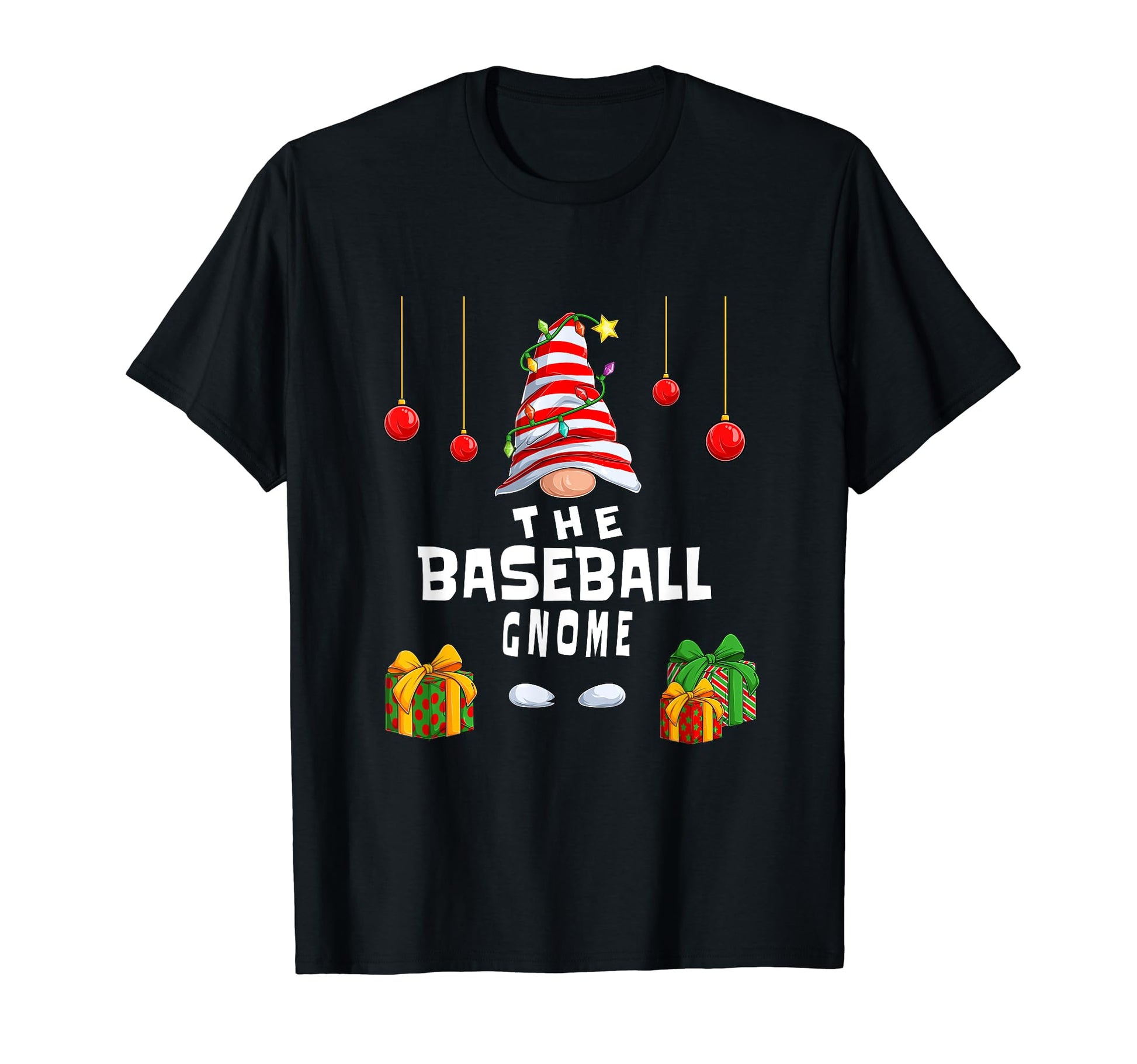 Baseball Gnome Matching Pajama X Mas Party T-Shirt - Novelty Apparel Unisex - T-Shirt, Sweatshirt, Hoodie