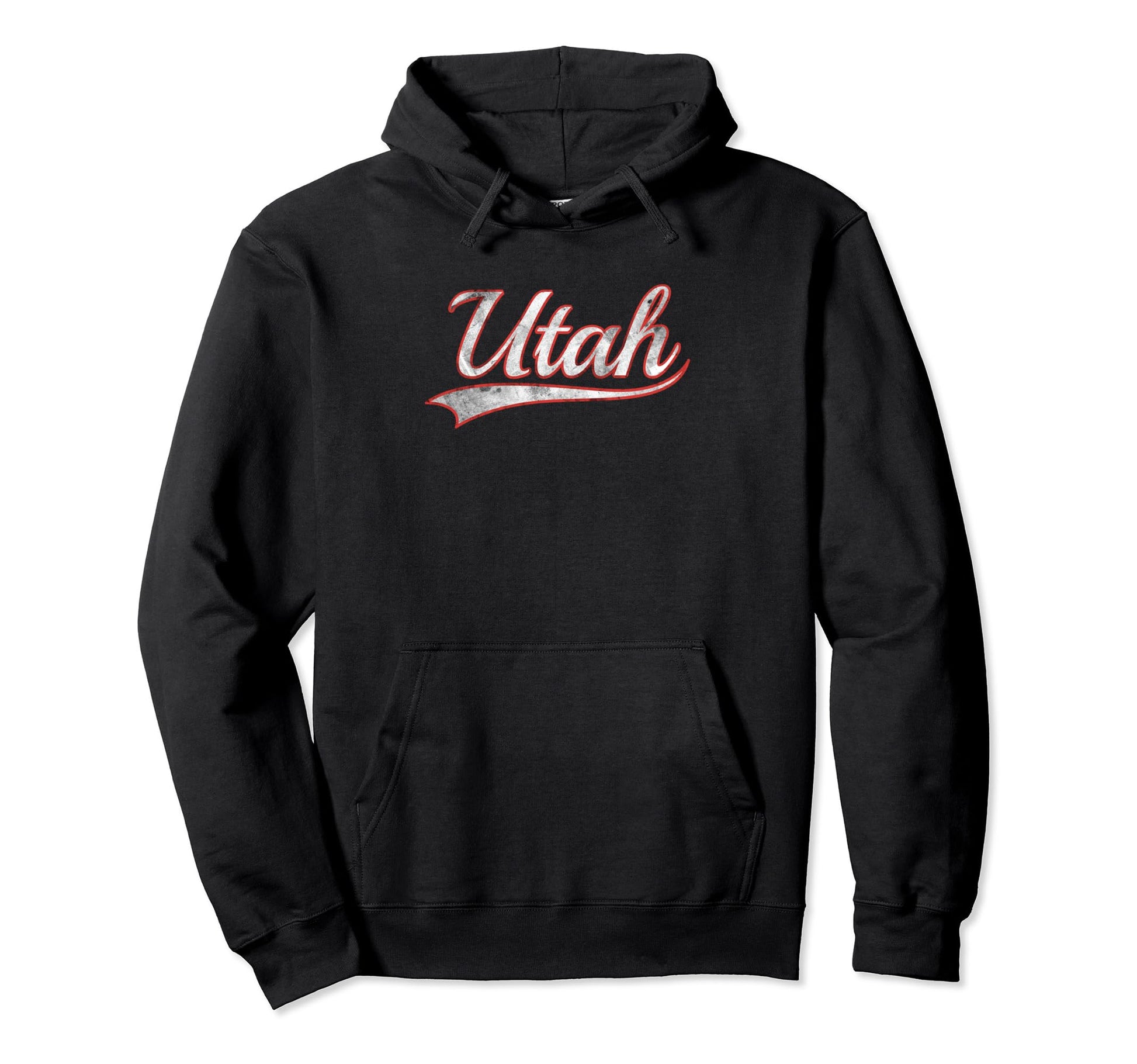 Utah Varsity Distressed Throwback Hoodie - Minimalist Print Men Women - T-Shirt, Sweatshirt, Hoodie
