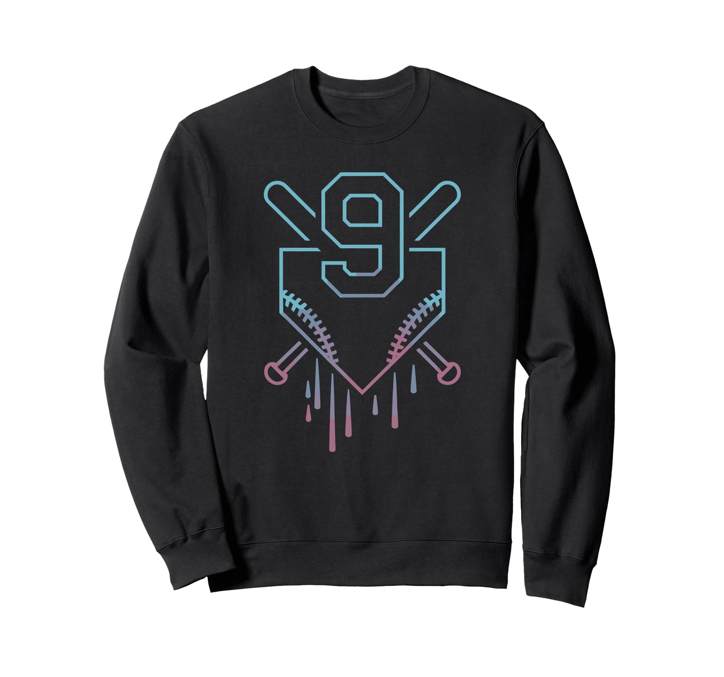 Baseball 9Th Birthday Ice Sweatshirt - Casual Everyday Wear Men Women - T-Shirt, Sweatshirt, Hoodie