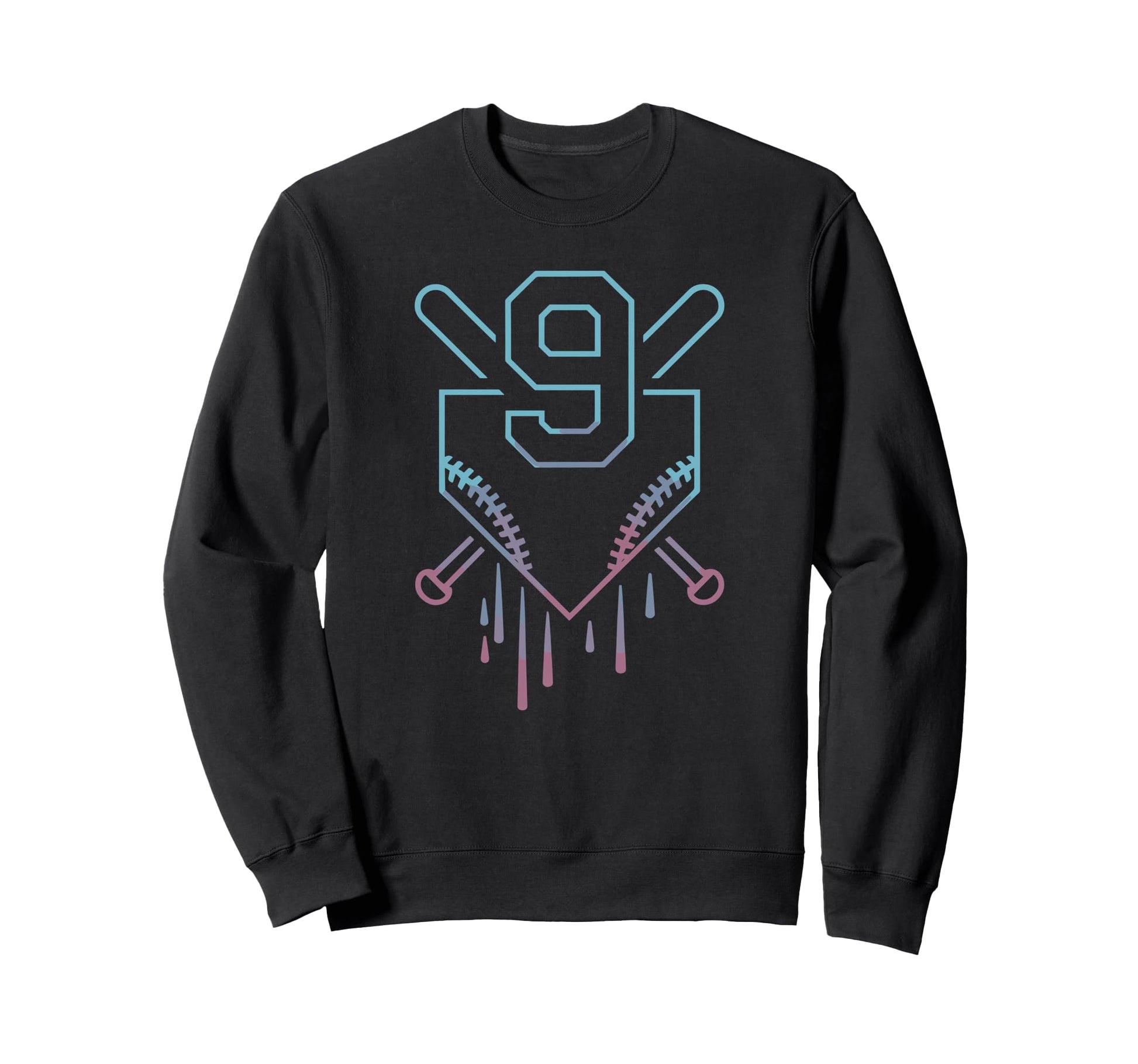 Baseball 9Th Birthday Ice Sweatshirt - Casual Everyday Wear Men Women - T-Shirt, Sweatshirt, Hoodie