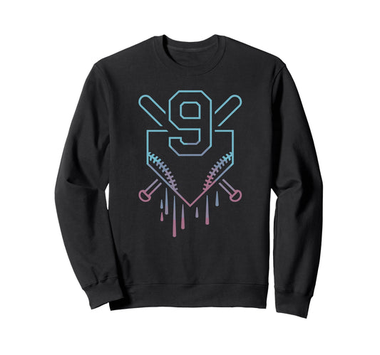 Baseball 9Th Birthday Ice Sweatshirt - Casual Everyday Wear Men Women - T-Shirt, Sweatshirt, Hoodie