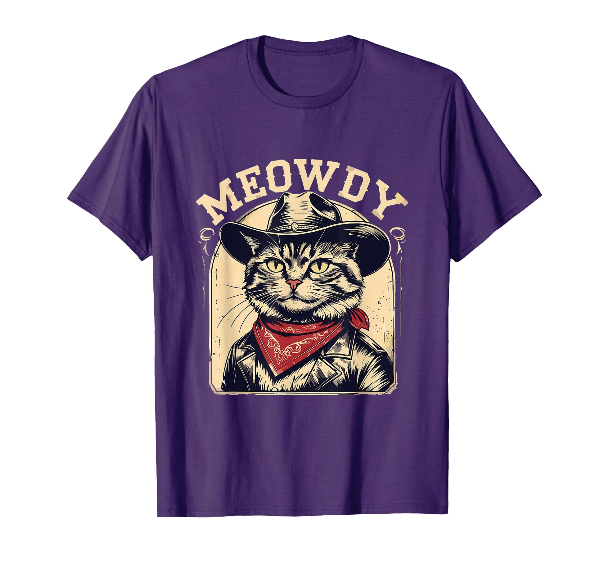 Meowdy Country Music Funny Western Cowboy T-Shirt - Novelty Apparel Unisex - T-Shirt, Sweatshirt, Hoodie