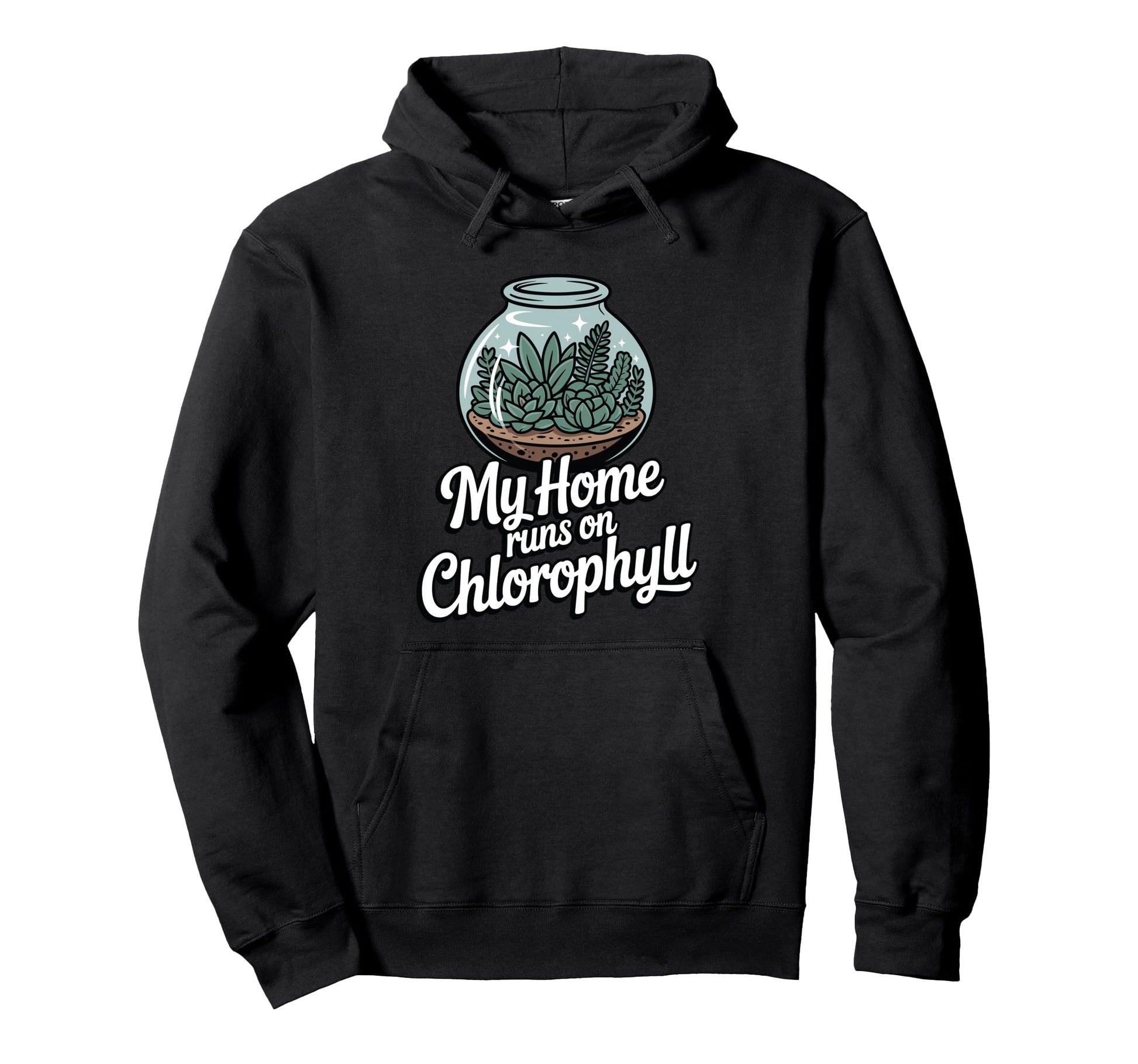 My Home Runs Chlorophyll Plant Lover Hoodie - Aesthetic Graphic Men Women - T-Shirt, Sweatshirt, Hoodie