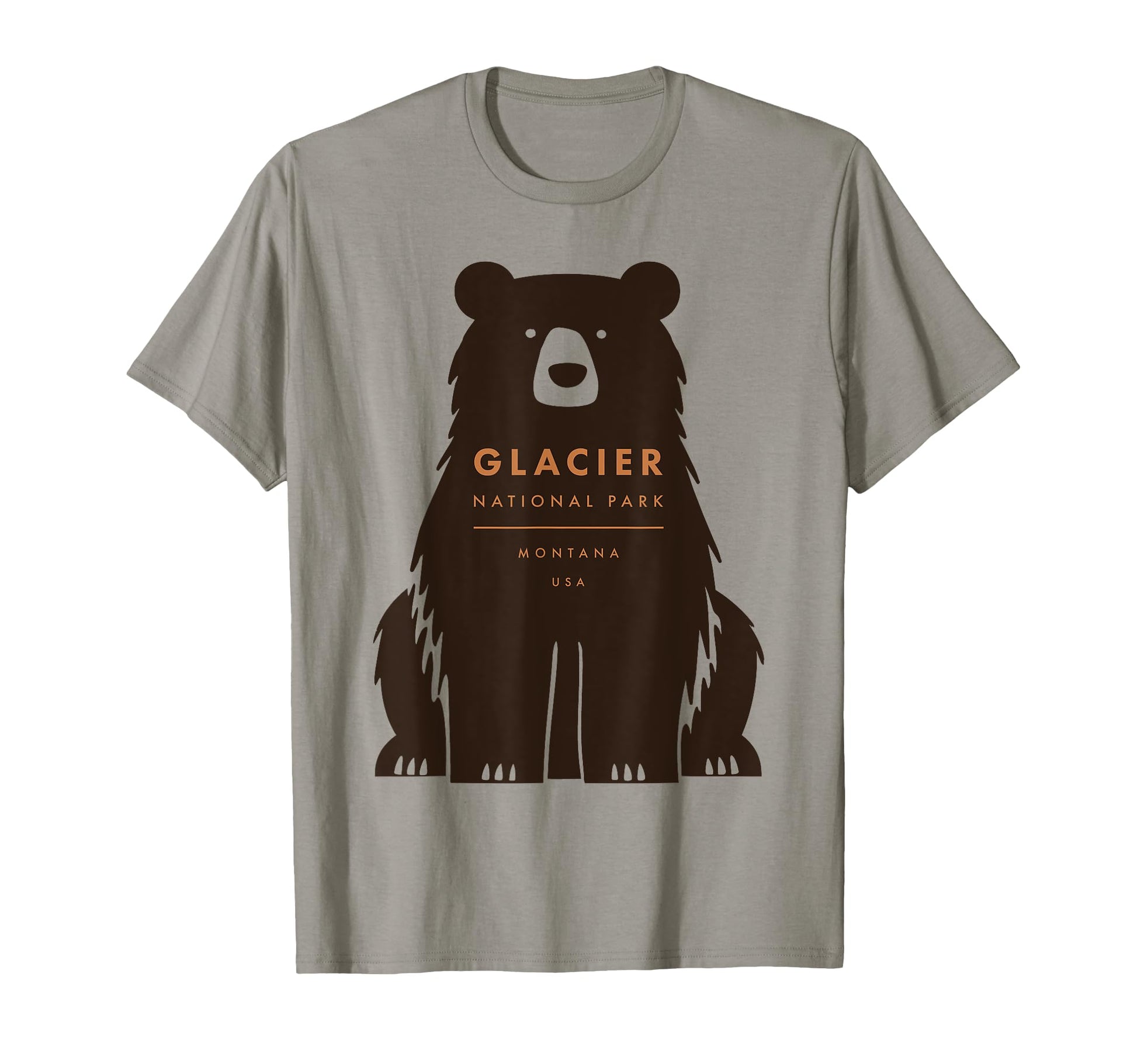 Glacier National Park Montana Bear T-Shirt - Unique Graphic Unisex - T-Shirt, Sweatshirt, Hoodie