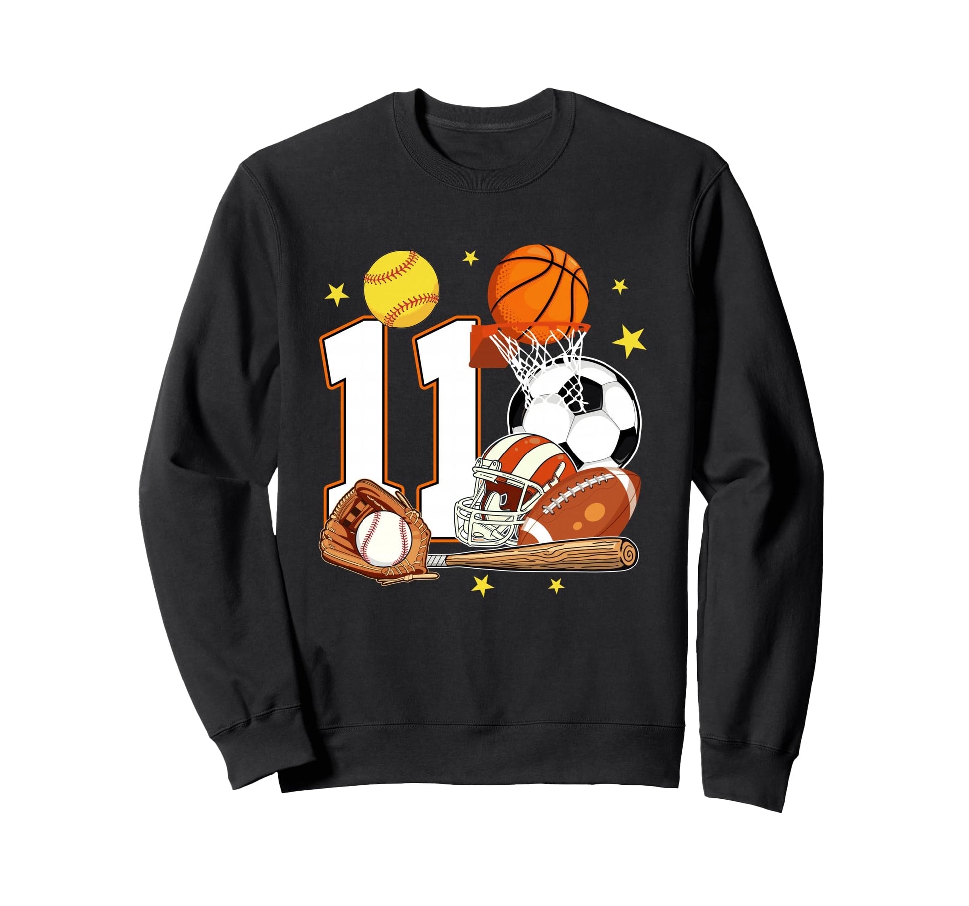 11Th Birthday Sports Birthday Theme Sweatshirt - Graphic Print Men Women - T-Shirt, Sweatshirt, Hoodie