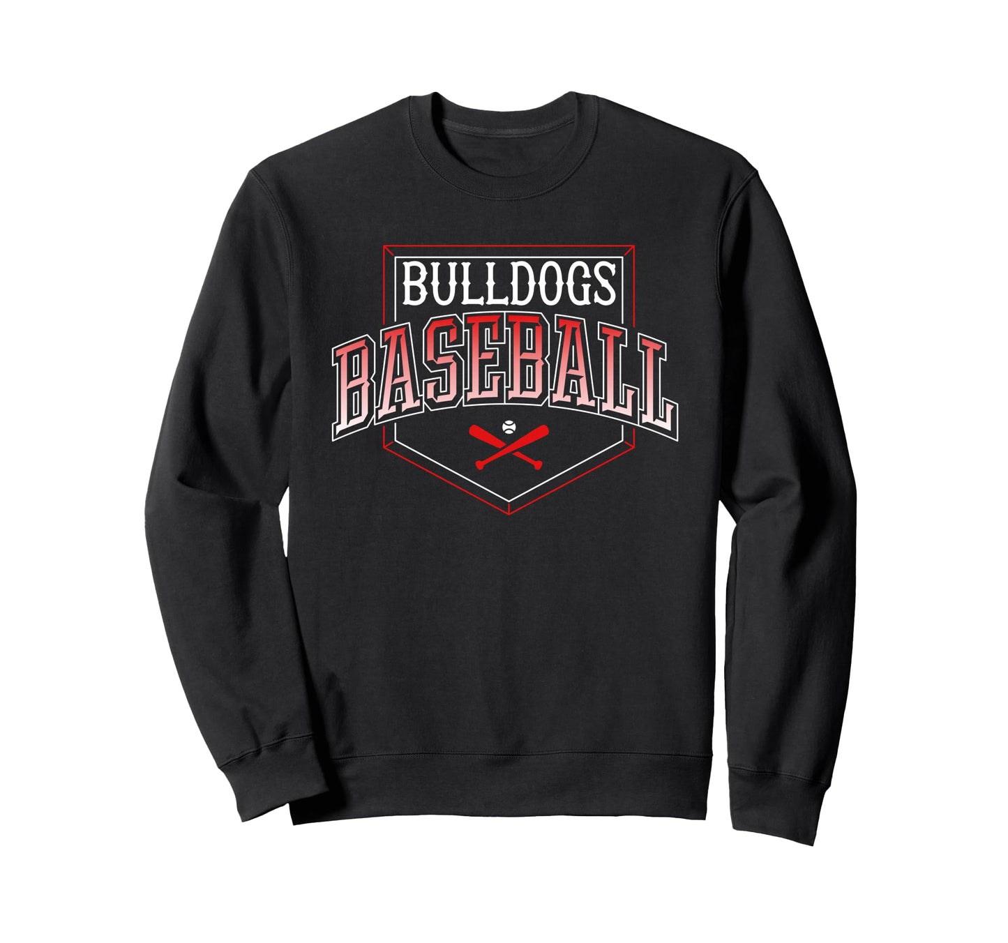 Bulldogs Baseball Home Run Sports Game Sweatshirt - Graphic Print Unisex - T-Shirt, Sweatshirt, Hoodie