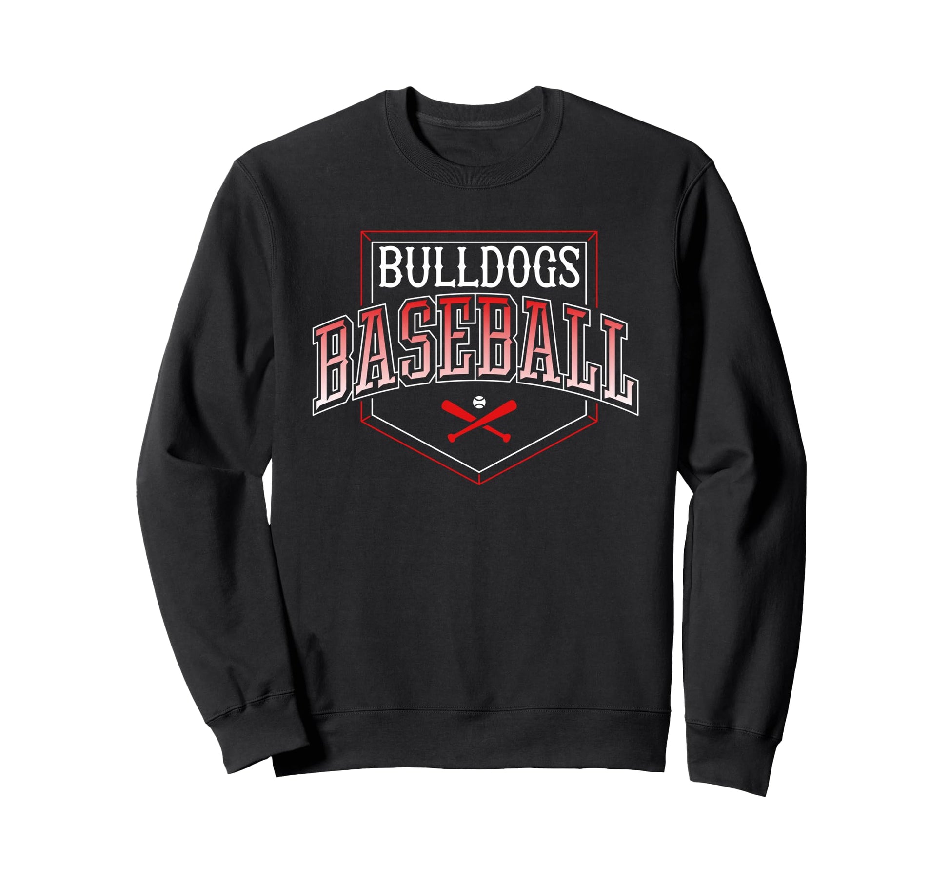 Bulldogs Baseball Home Run Sports Game Sweatshirt - Graphic Print Unisex - T-Shirt, Sweatshirt, Hoodie