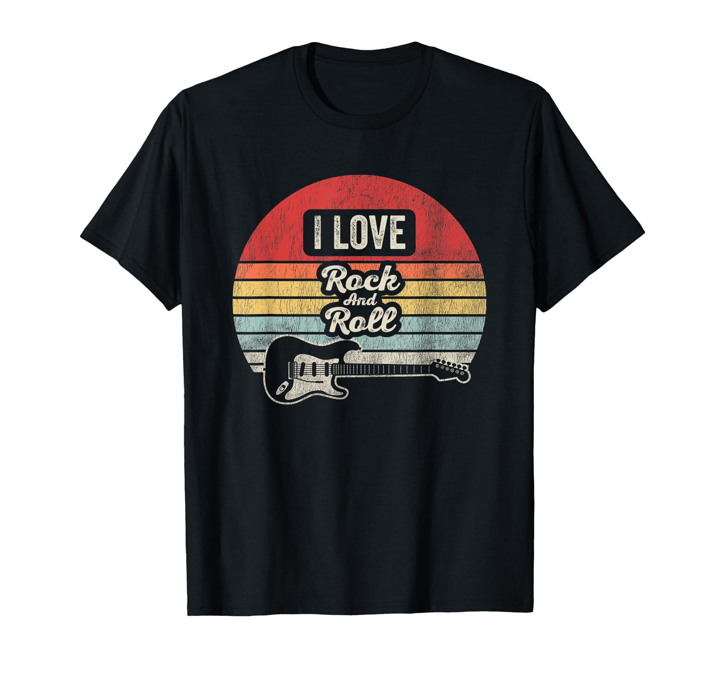 I Love Rock And Roll Guitar Music T-Shirt - Casual Everyday Wear for Adults - T-Shirt, Sweatshirt, Hoodie