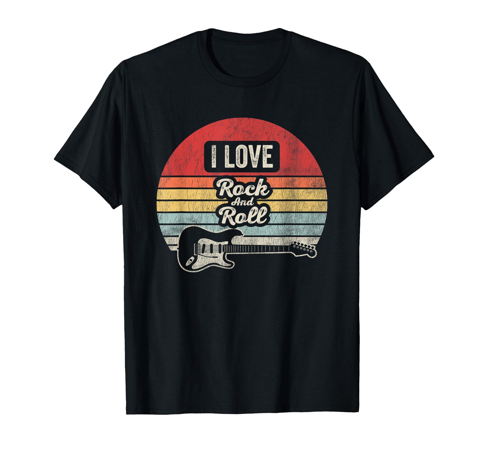 I Love Rock And Roll Guitar Music T-Shirt - Casual Everyday Wear for Adults - T-Shirt, Sweatshirt, Hoodie