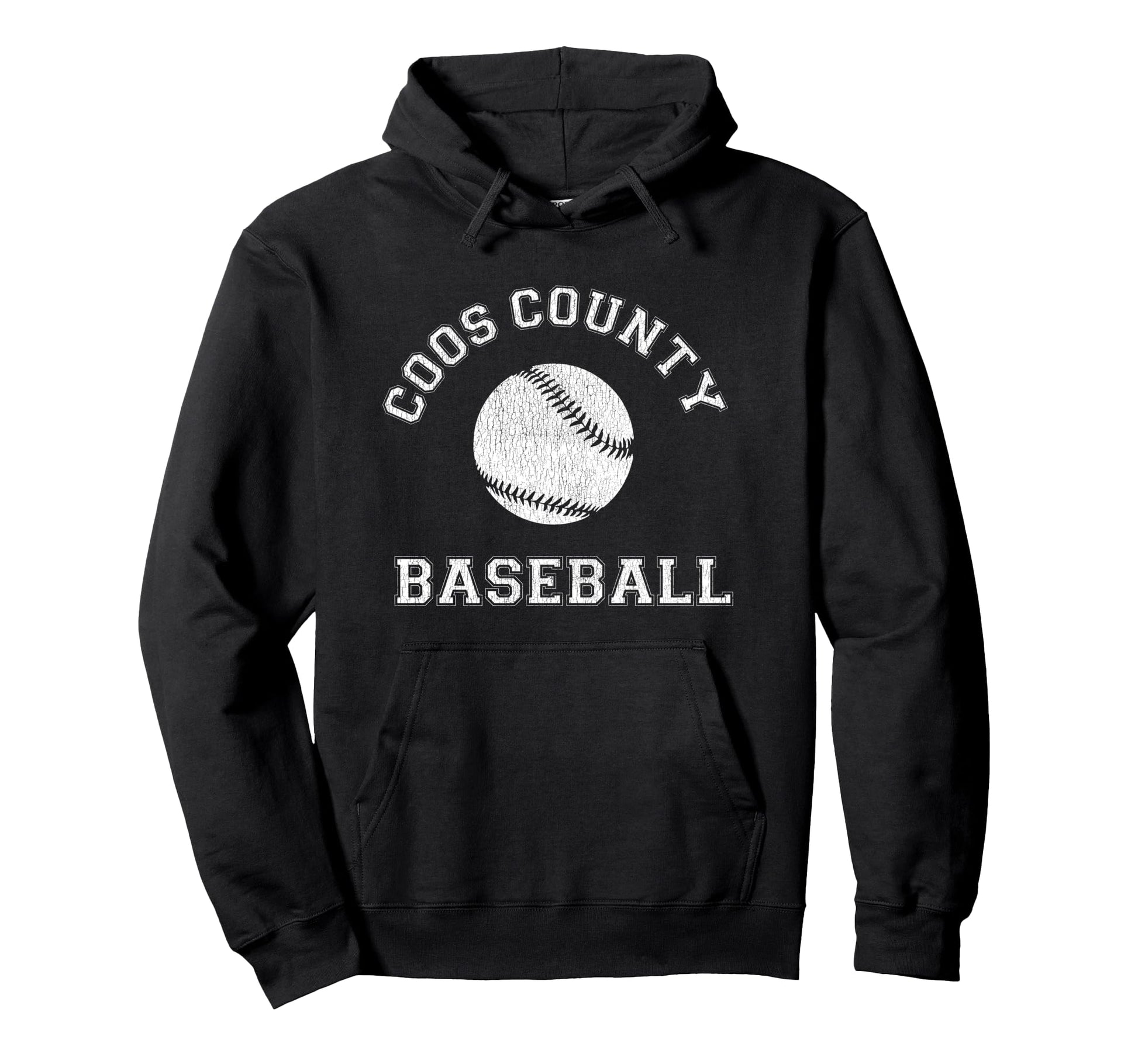 Coos County Baseball Distressed Hoodie - Custom Art Print Men Women - T-Shirt, Sweatshirt, Hoodie