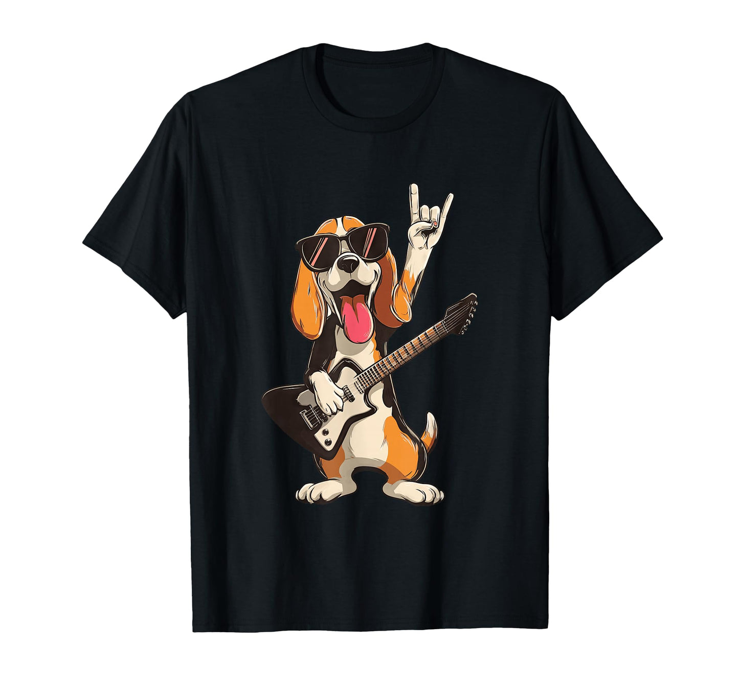Funny Beagle Dog Lover Rock Music T-Shirt - Fun Novelty Design Unisex - T-Shirt, Sweatshirt, Hoodie