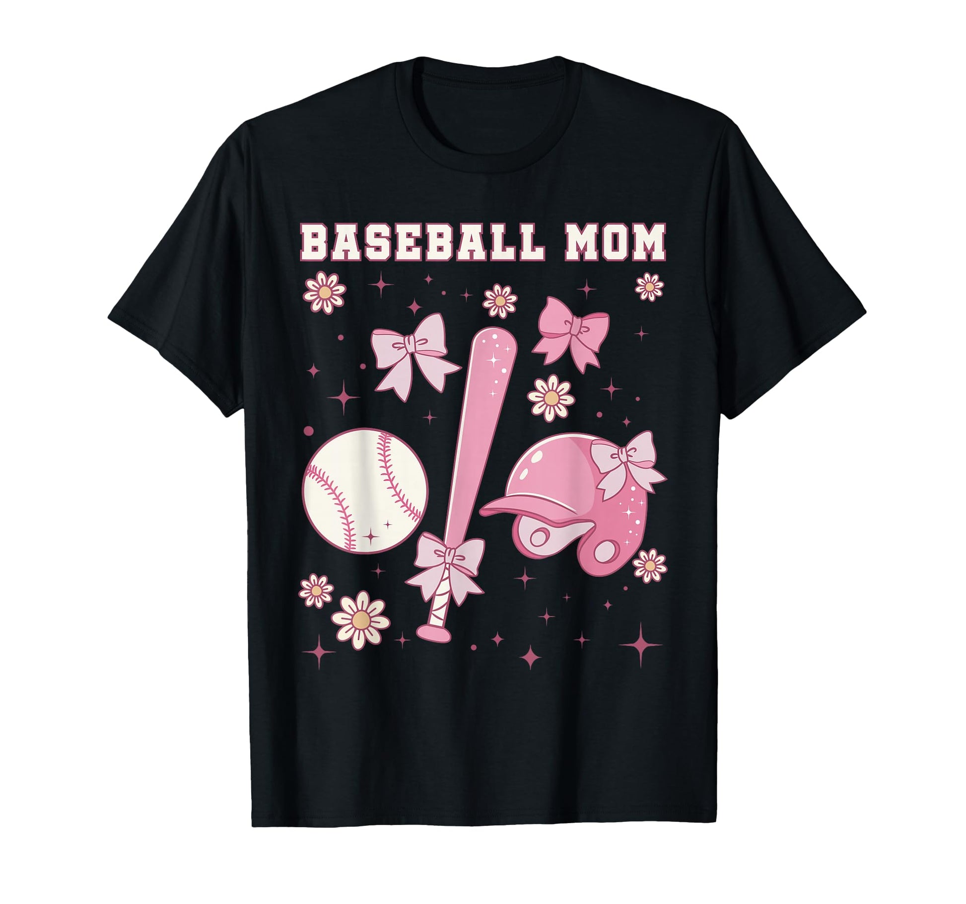 Baseball Mom Coquette Bow Baseball Mom T-Shirt - Minimalist Print Unisex - T-Shirt, Sweatshirt, Hoodie