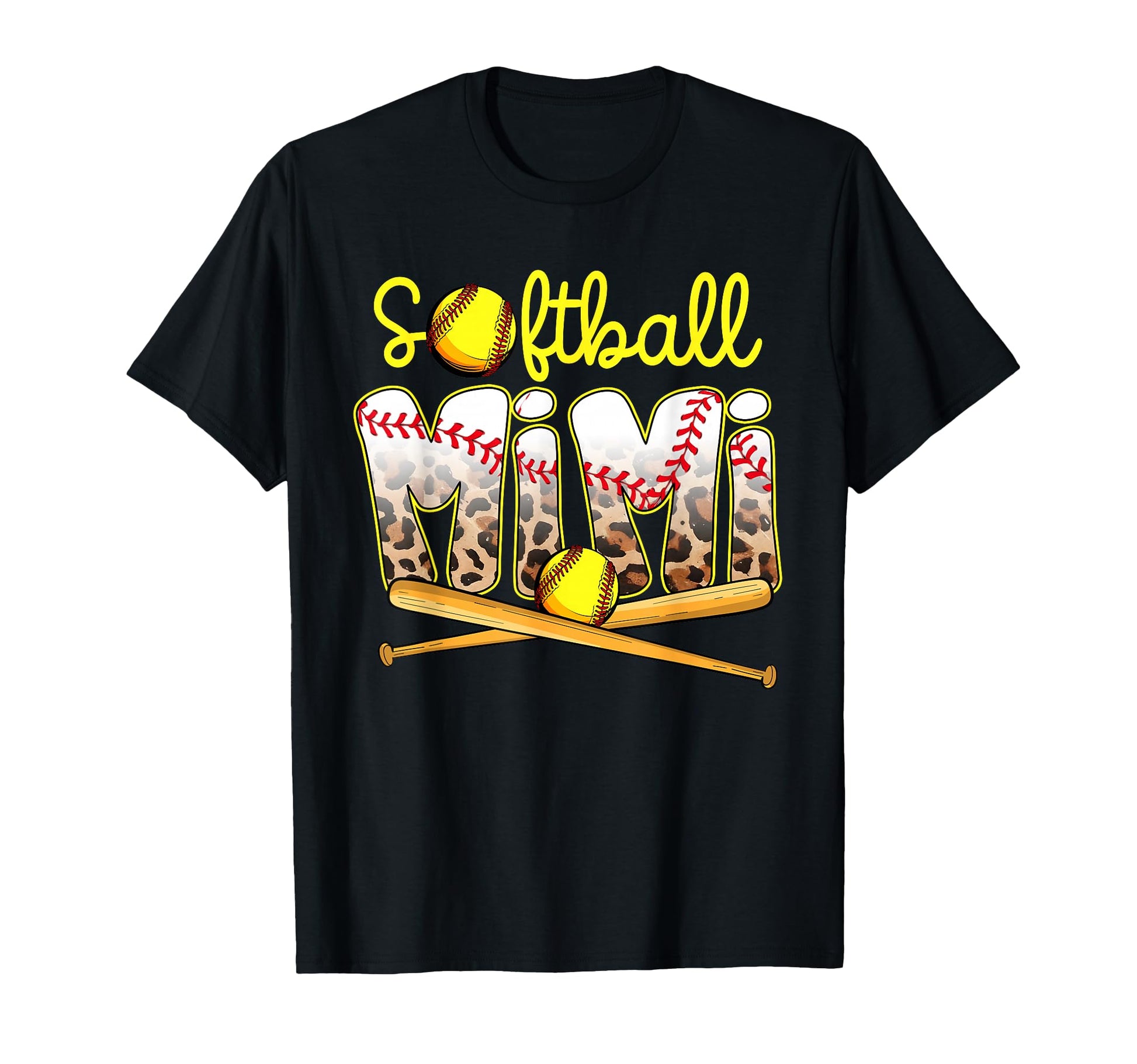 Softball Mimi Leopard Mothers Day T-Shirt - Unique Graphic Men Women - T-Shirt, Sweatshirt, Hoodie