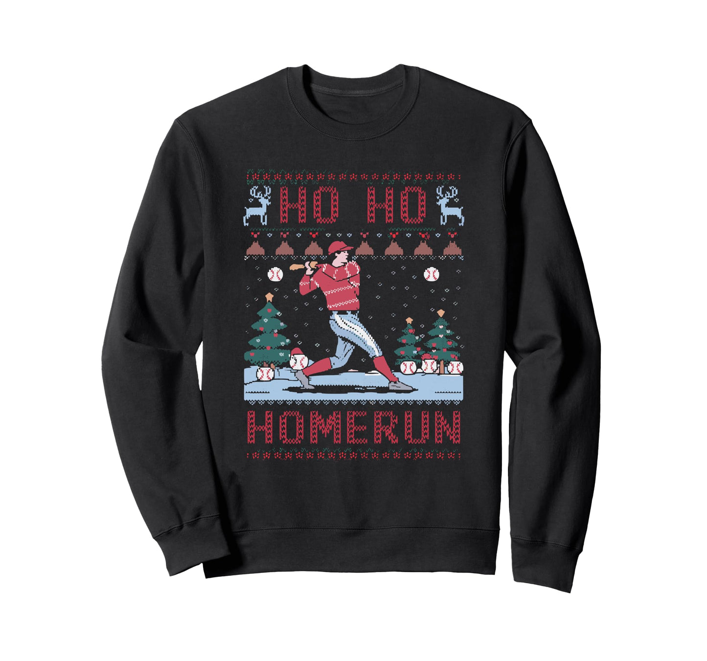 Ho Ho Homerun Ugly Party Sweatshirt - Aesthetic Graphic Unisex - T-Shirt, Sweatshirt, Hoodie