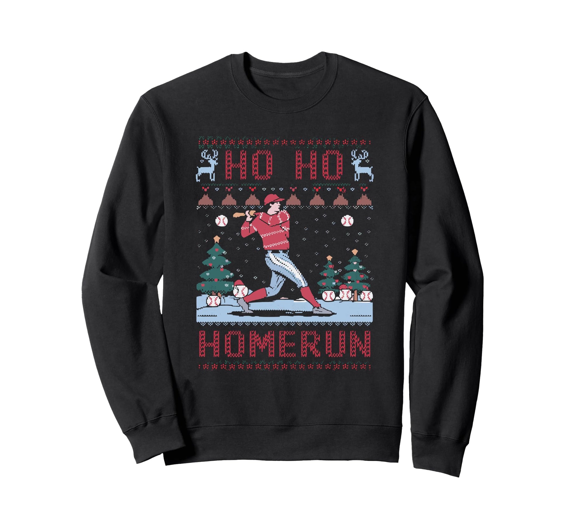 Ho Ho Homerun Ugly Party Sweatshirt - Aesthetic Graphic Unisex - T-Shirt, Sweatshirt, Hoodie