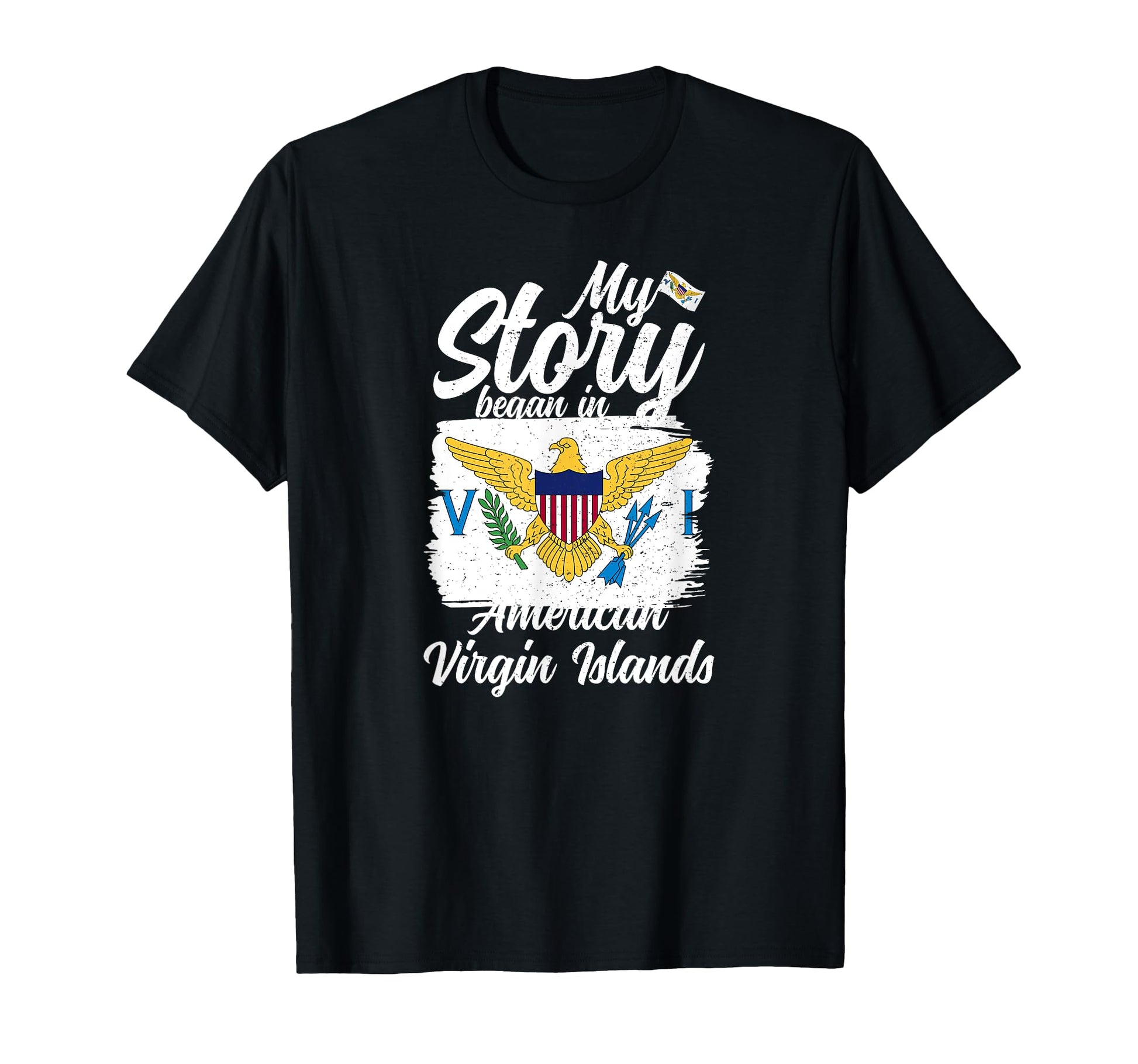 American Virgin Islands Flag Proud T-Shirt - Fun Novelty Design for Adults - T-Shirt, Sweatshirt, Hoodie