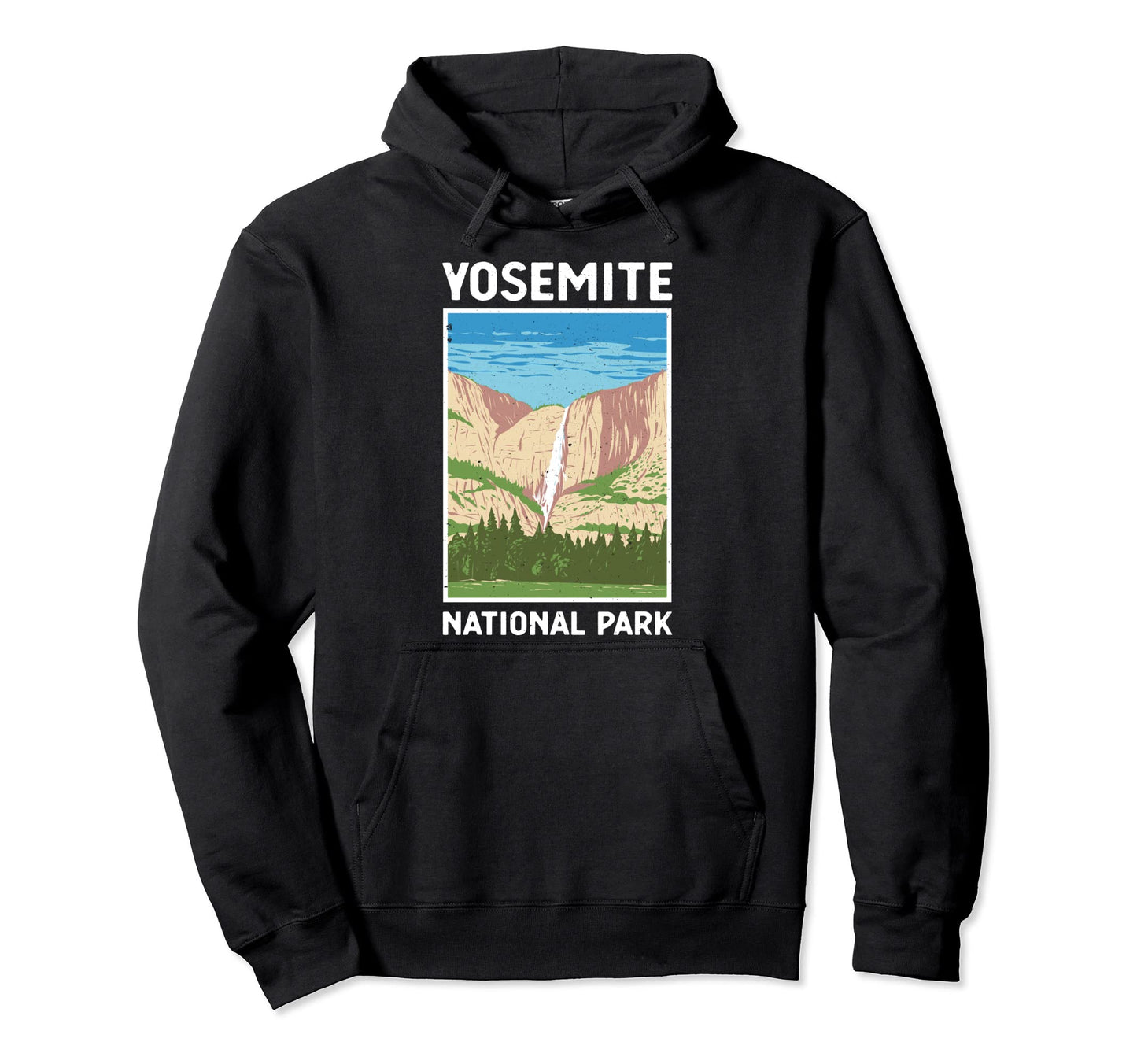 Yosemite National Park Outdoor Camping Hoodie - Graphic Print for Adults - T-Shirt, Sweatshirt, Hoodie