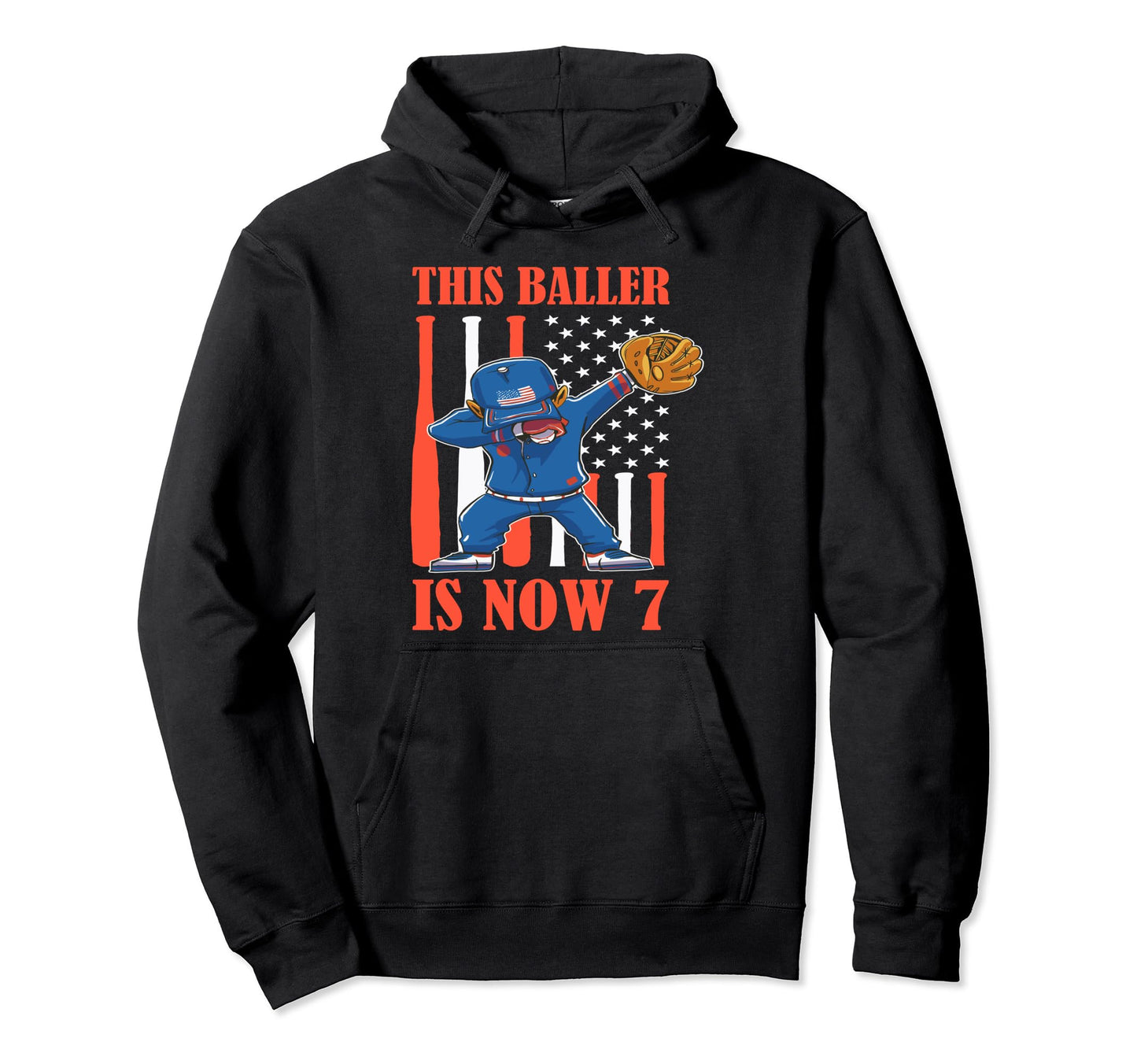 7 Year Old Happy 7Th Birthday Baseball Hoodie - Streetwear Style Men Women - T-Shirt, Sweatshirt, Hoodie