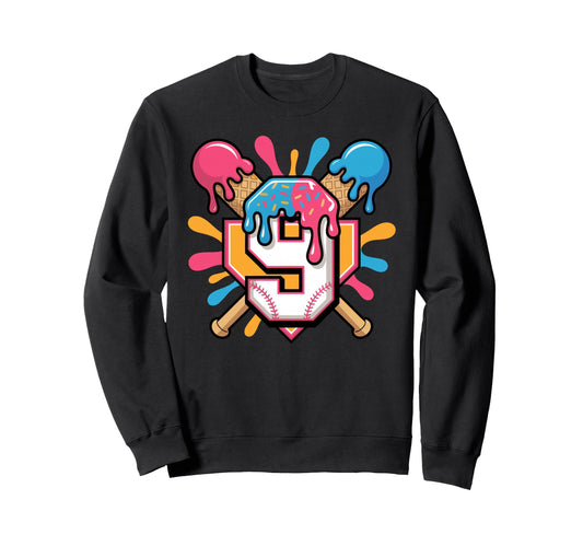 Baseball 9Th Birthday Cream Drip 9 Sweatshirt - Minimalist Print Men Women - T-Shirt, Sweatshirt, Hoodie
