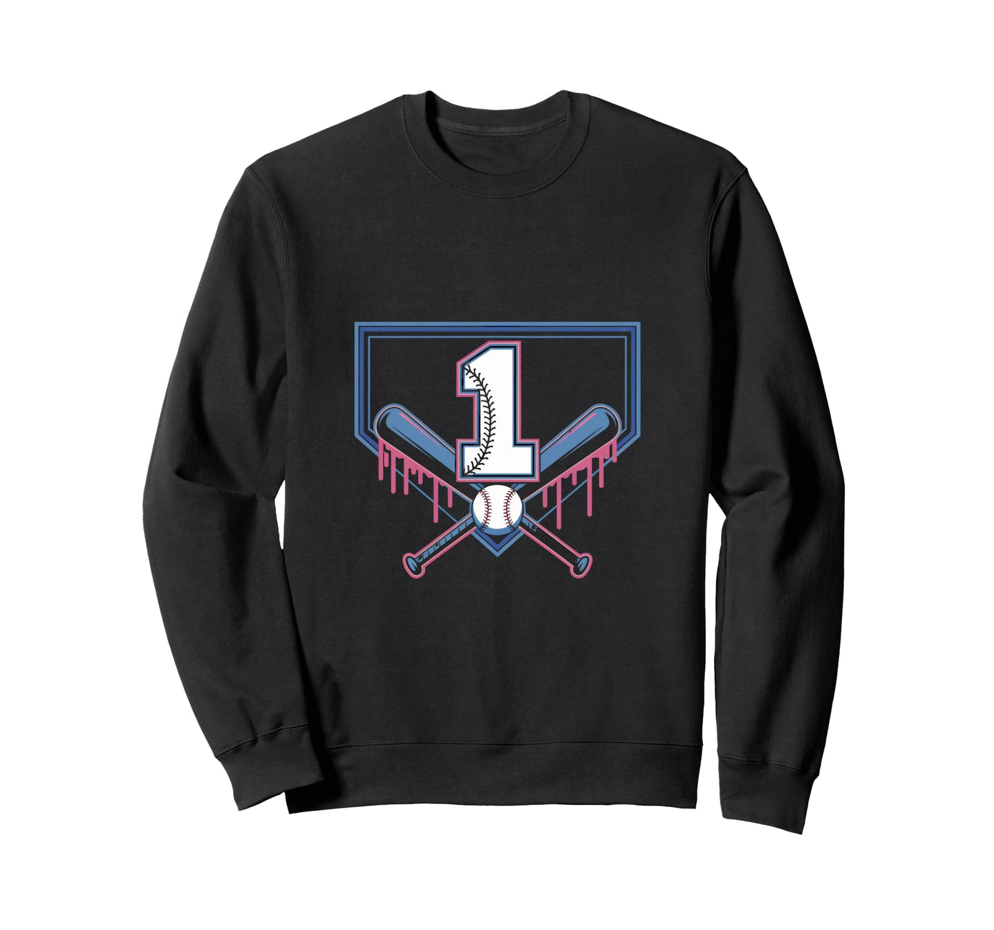 Baseball Home Ice Cream 1Th Birthday Sweatshirt - Streetwear Style Unisex - T-Shirt, Sweatshirt, Hoodie