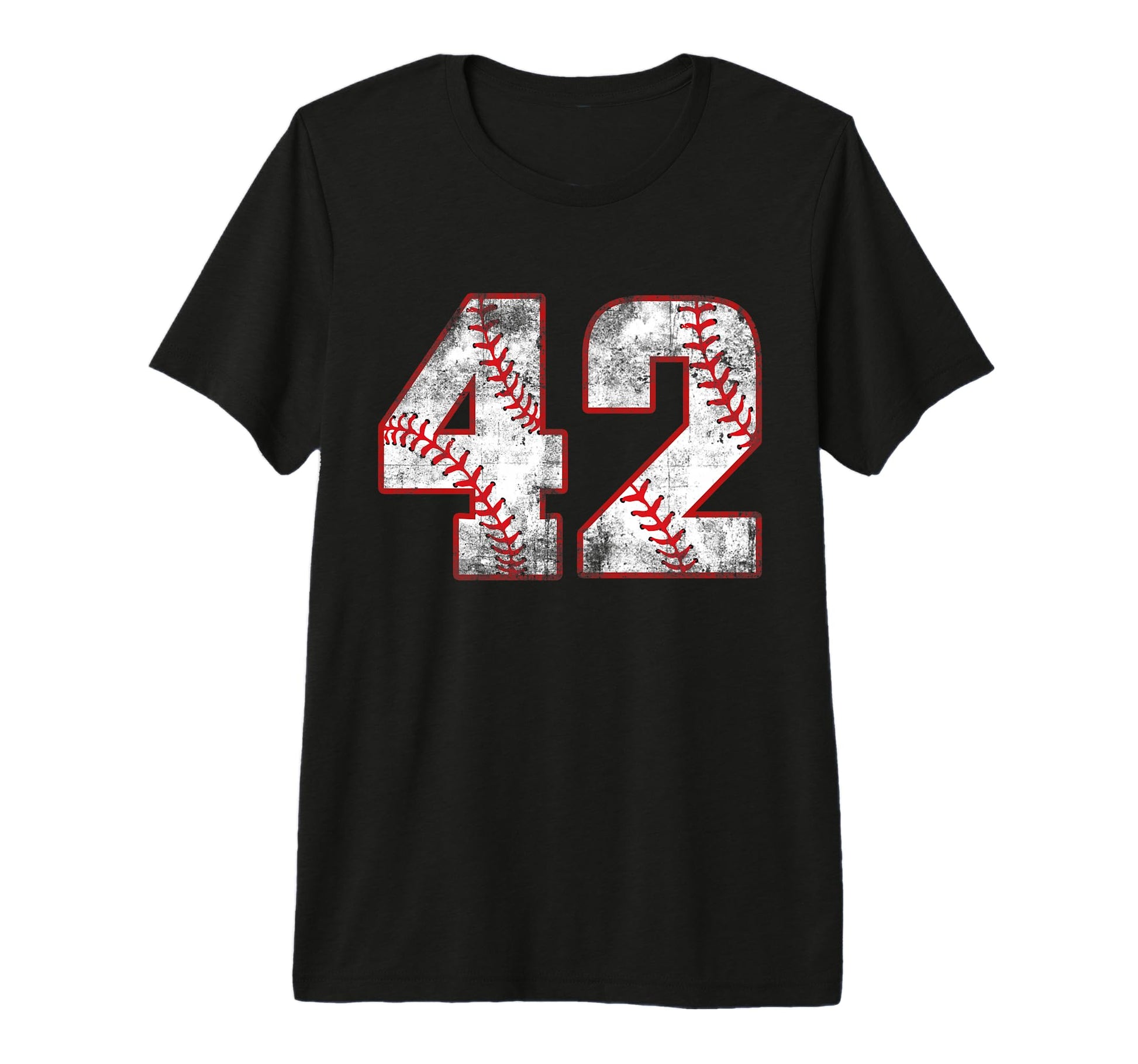 Baseball 42 Jersey Number Tri Blend T-Shirt - Trendy Graphic Men Women - T-Shirt, Sweatshirt, Hoodie