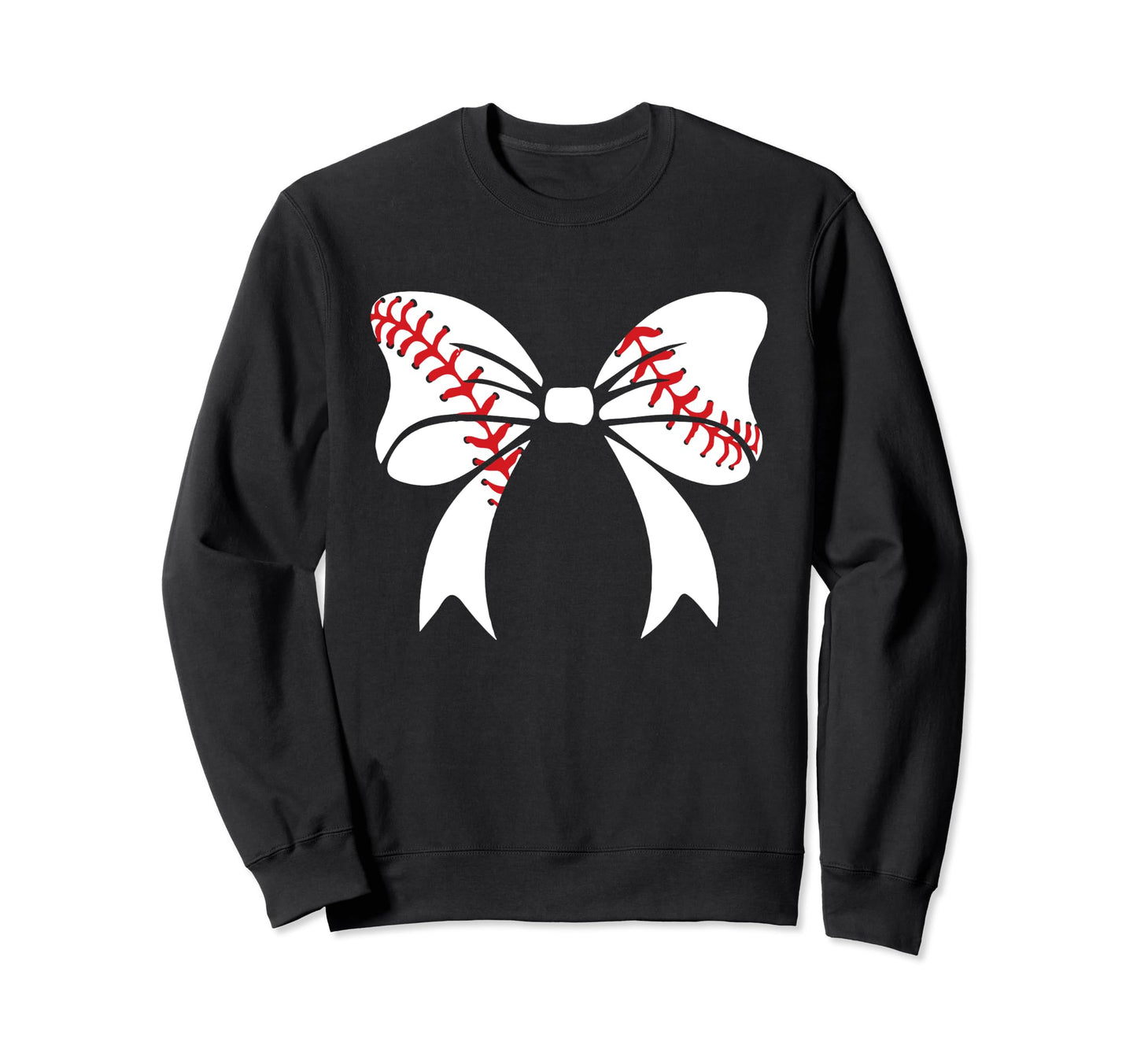 Baseball Bow Tie Sweatshirt - Unique Graphic Unisex - T-Shirt, Sweatshirt, Hoodie