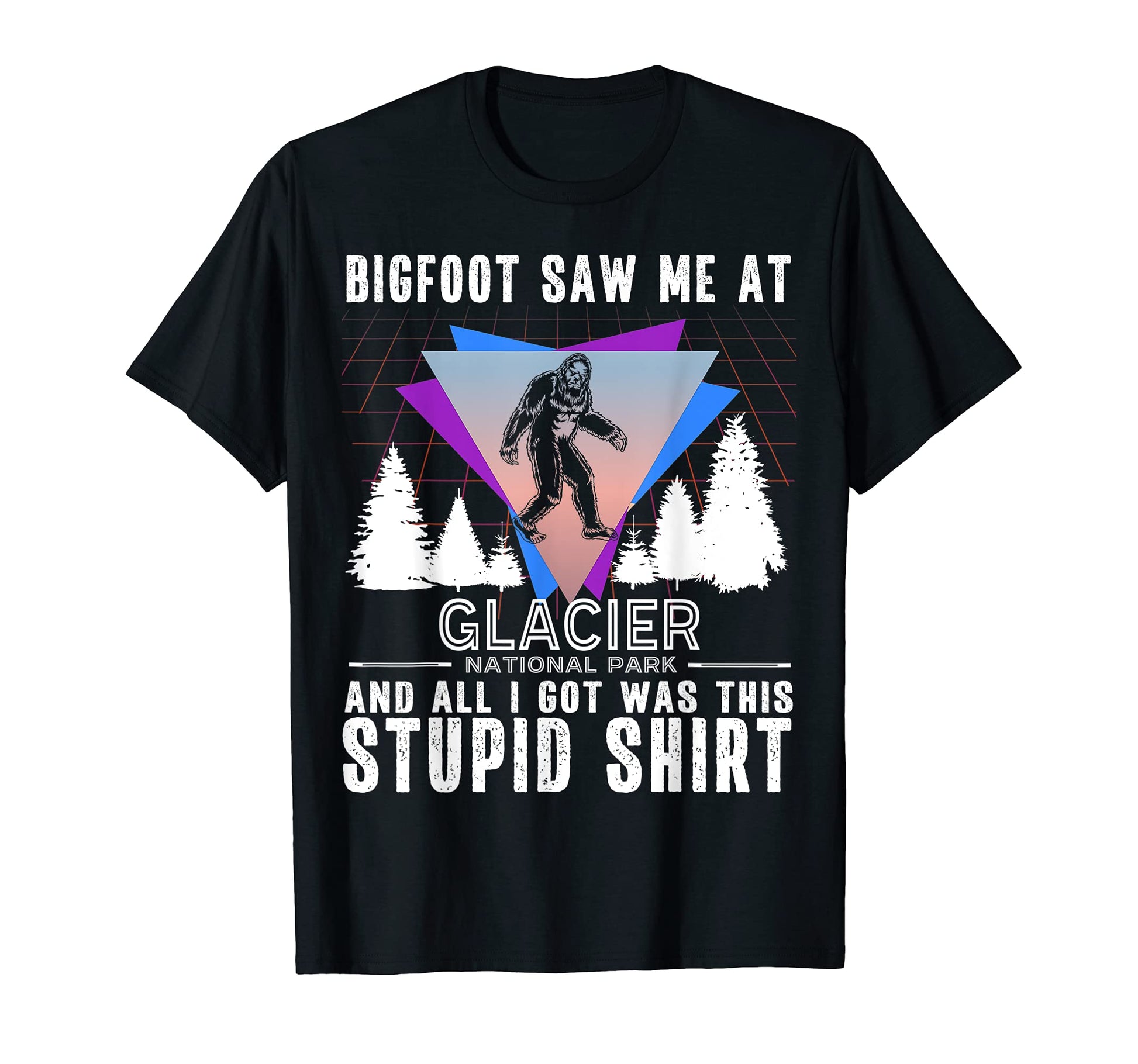 Glacier National Park Montana Bigfoot T-Shirt - Trendy Graphic Men Women - T-Shirt, Sweatshirt, Hoodie