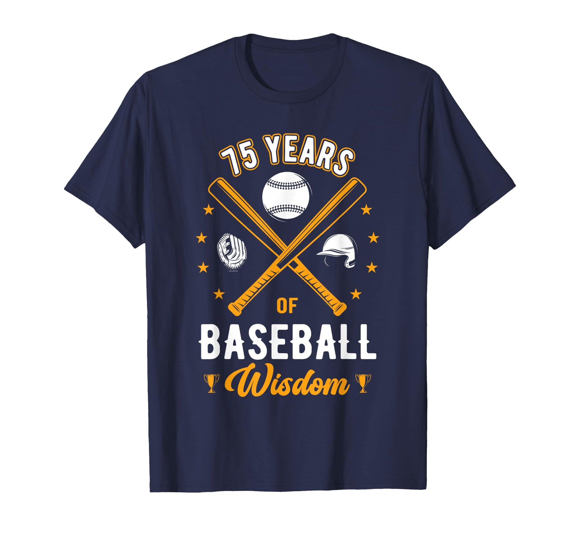 Mens 75 Years Baseball Wisdom Sport T-Shirt - Aesthetic Graphic Men Women - T-Shirt, Sweatshirt, Hoodie