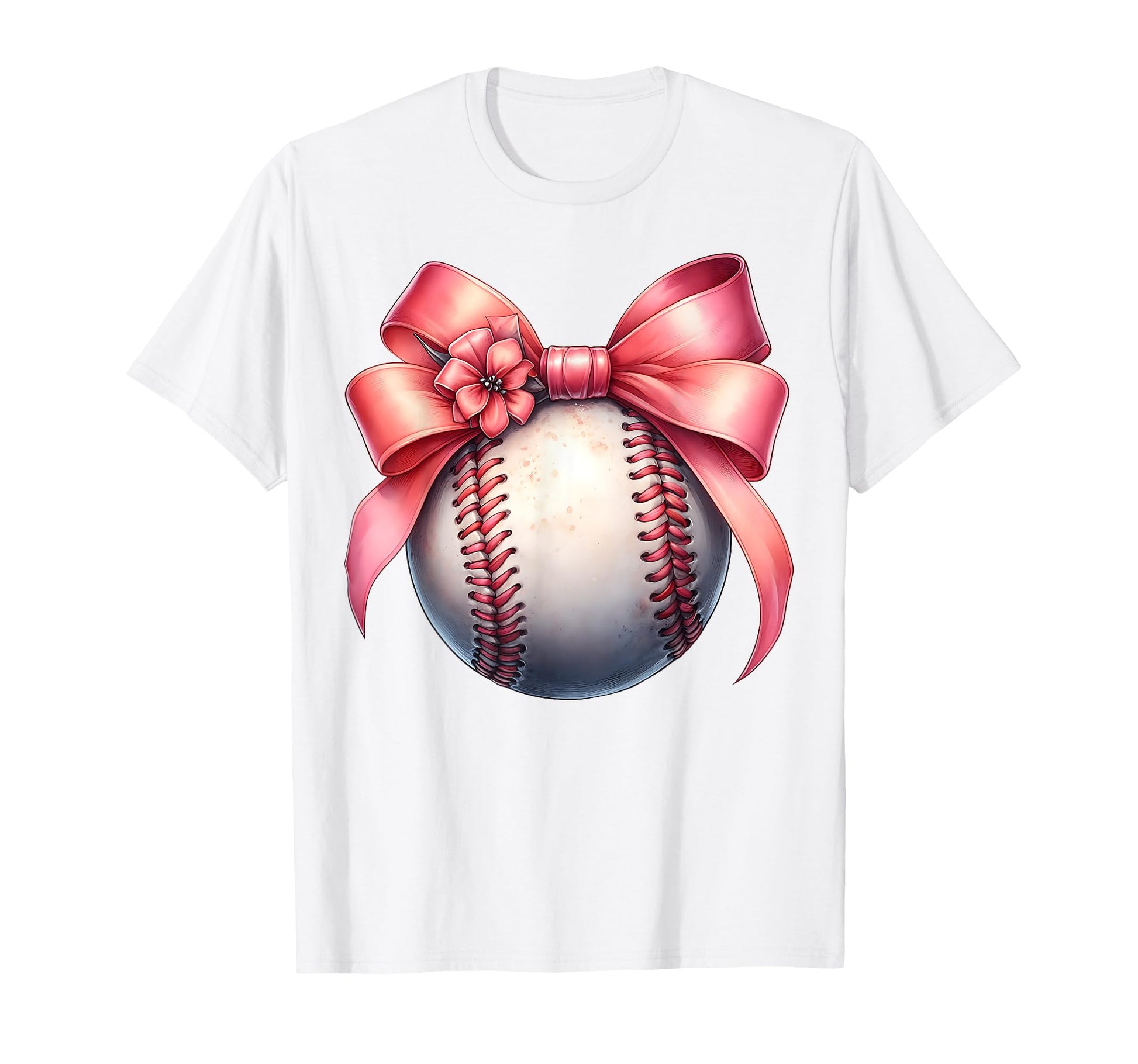 Coquette Bow Baseball Player Team T-Shirt - Fun Novelty Design Men Women - T-Shirt, Sweatshirt, Hoodie