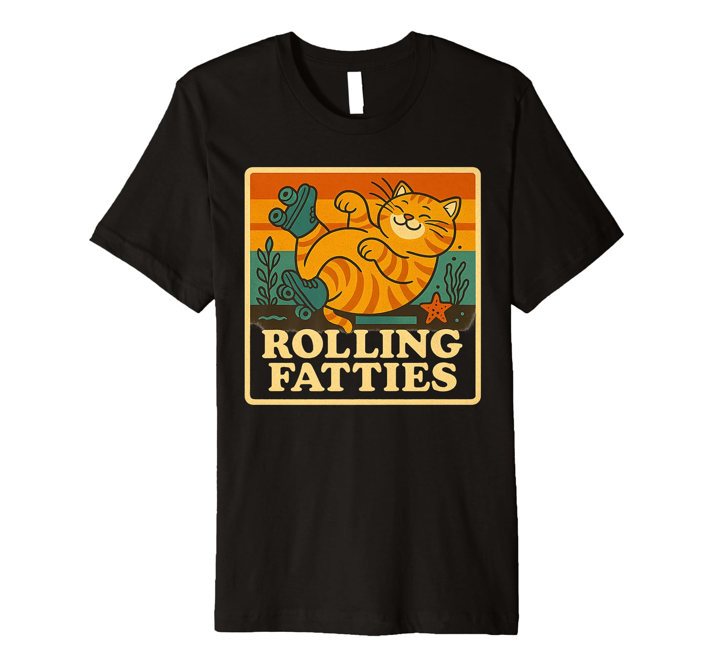 Roller Skater Kitten Rolling Fatties T-Shirt - Streetwear Style Unisex - T-Shirt, Sweatshirt, Hoodie