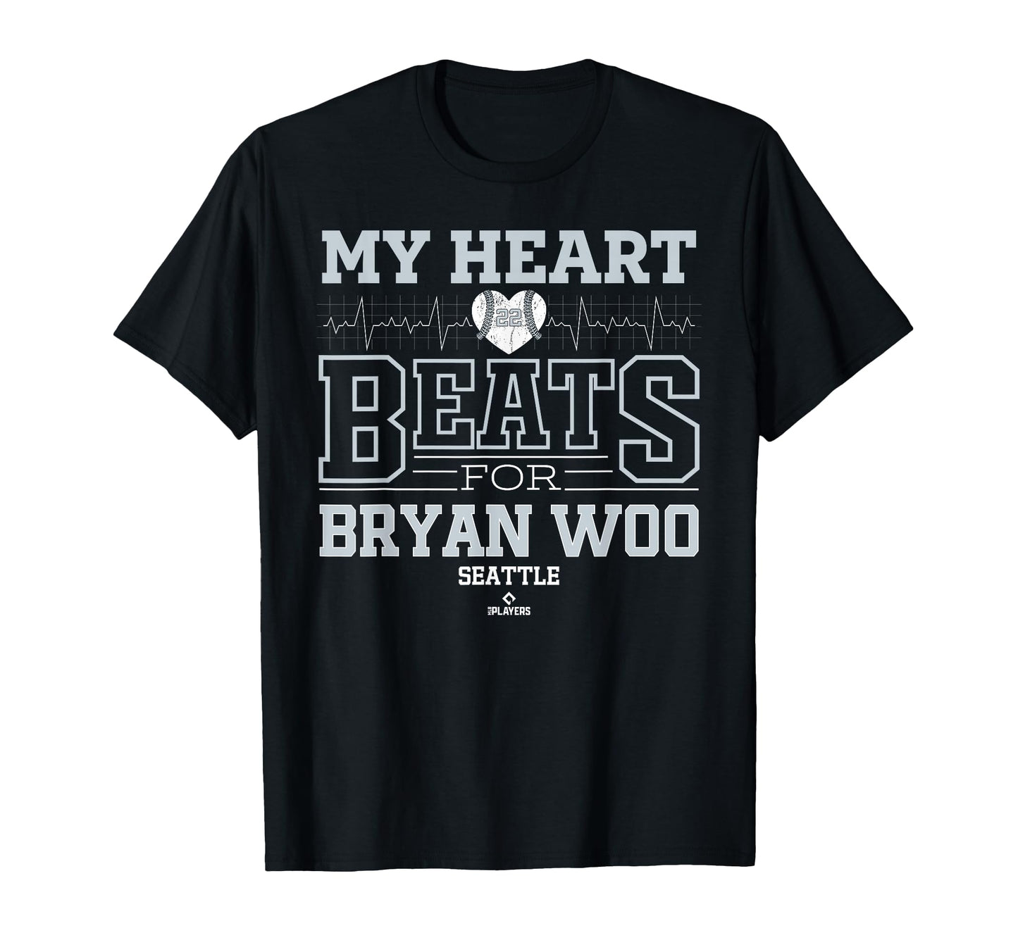 My Heart Beats Bryan Woo Seattle Baseball T-Shirt - Unique Graphic Unisex - T-Shirt, Sweatshirt, Hoodie