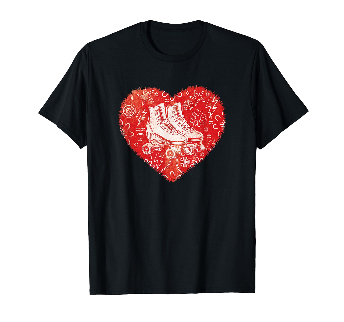 Roller Skater Heart Street Skating T-Shirt - Casual Everyday Wear Unisex - T-Shirt, Sweatshirt, Hoodie