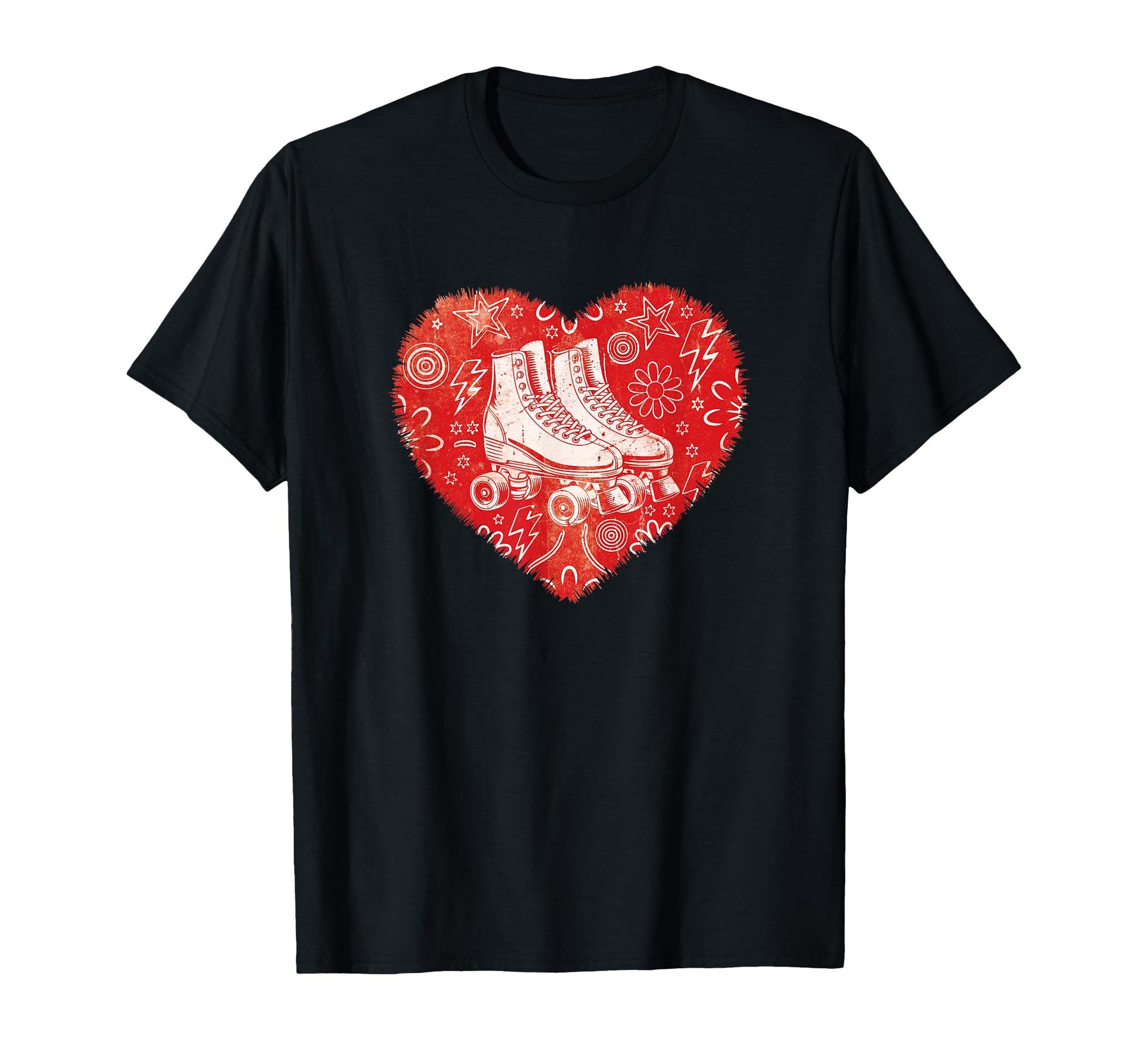 Roller Skater Heart Street Skating T-Shirt - Casual Everyday Wear Unisex - T-Shirt, Sweatshirt, Hoodie