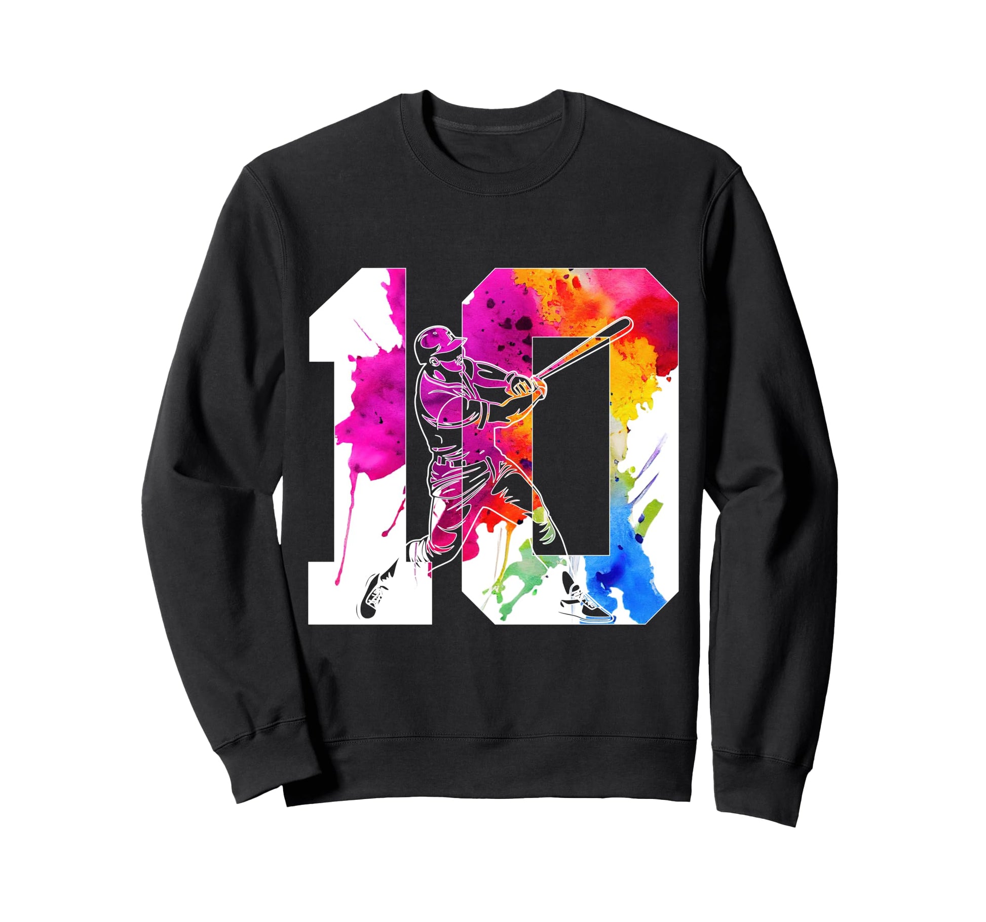 Number 10 Years Baseball 10Th Sweatshirt - Streetwear Style Men Women - T-Shirt, Sweatshirt, Hoodie