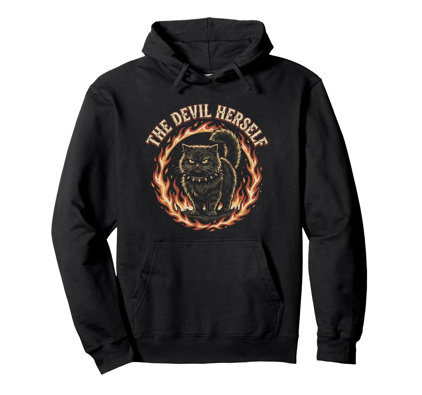 Devil Herself Occult Dark Feminine Hoodie - Custom Art Print Unisex - T-Shirt, Sweatshirt, Hoodie