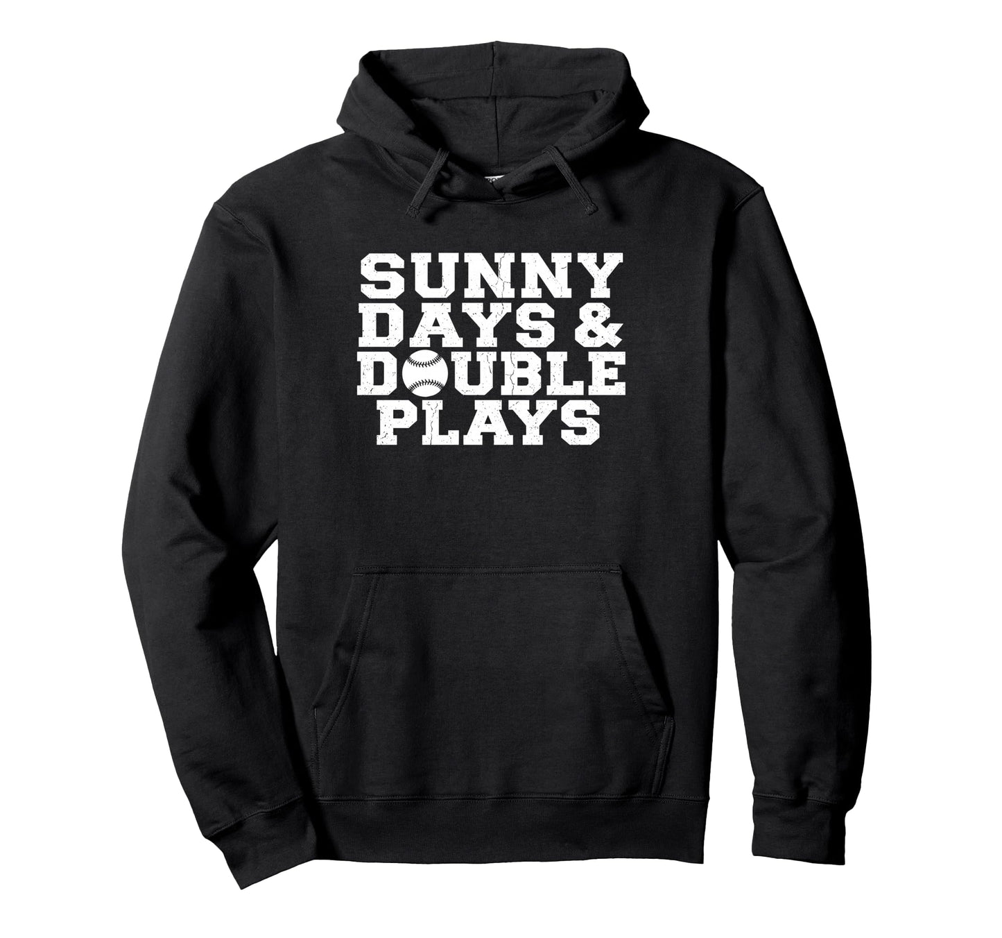 Sunny Days Double Plays Funny Ballpark Hoodie - Unique Graphic for Adults - T-Shirt, Sweatshirt, Hoodie