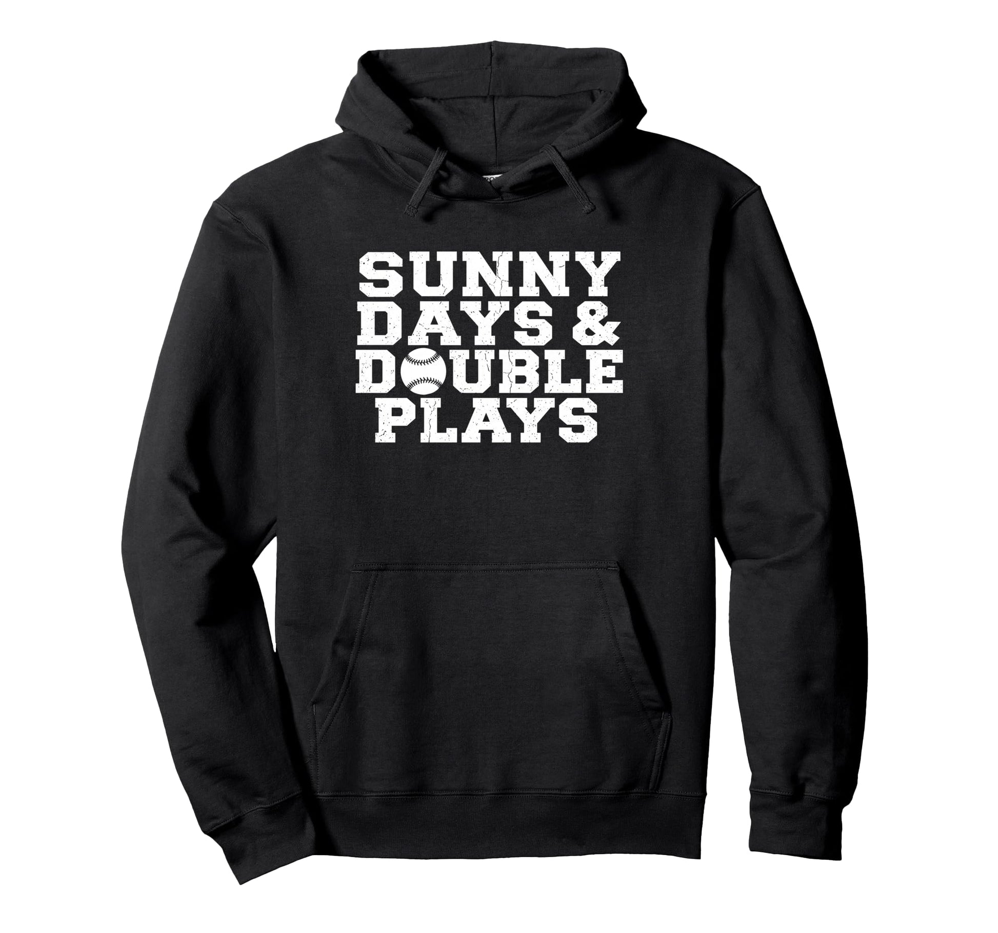 Sunny Days Double Plays Funny Ballpark Hoodie - Unique Graphic for Adults - T-Shirt, Sweatshirt, Hoodie