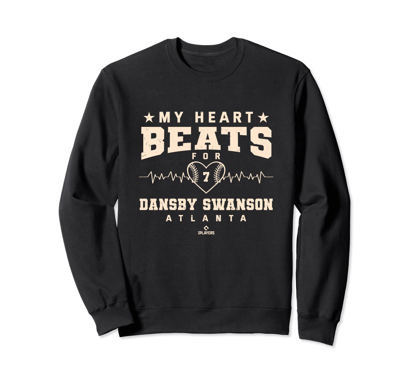 My Heart Beats Dansby Swanson Baseball Sweatshirt - Trendy Graphic Unisex - T-Shirt, Sweatshirt, Hoodie