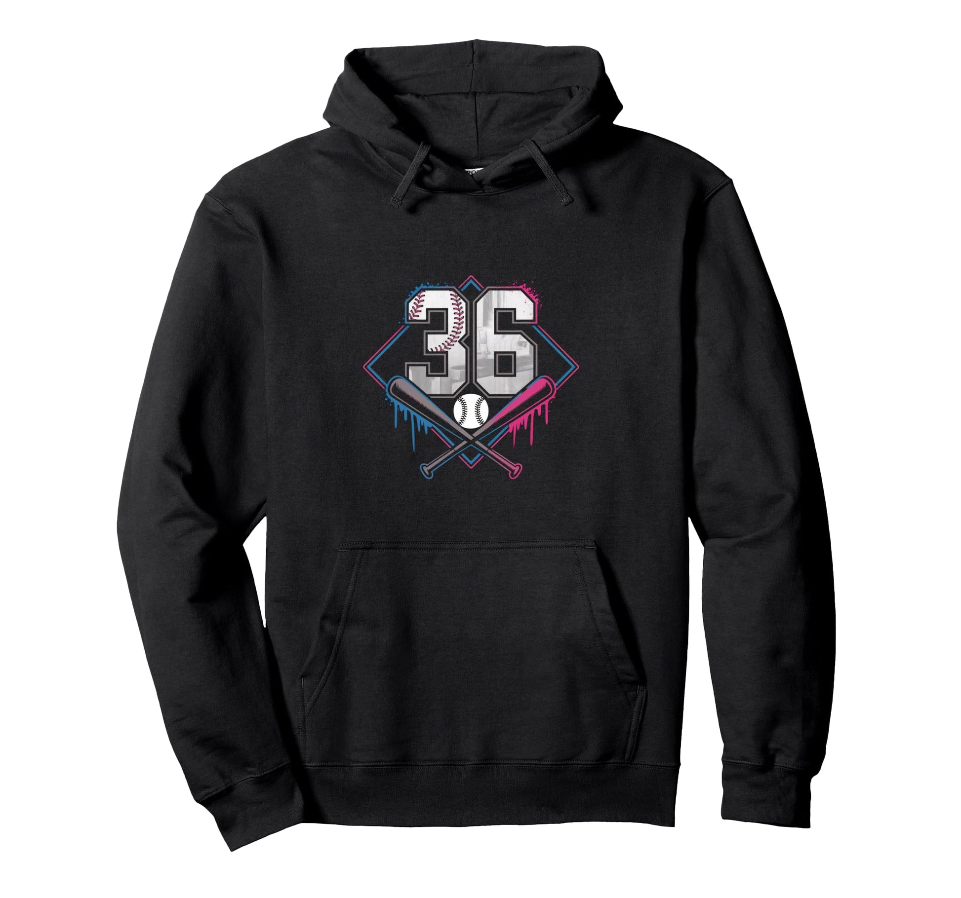 36Th Birthday Baseball Home Ice Cream Hoodie - Streetwear Style Men Women - T-Shirt, Sweatshirt, Hoodie