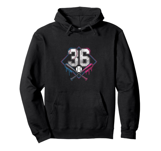 36Th Birthday Baseball Home Ice Cream Hoodie - Streetwear Style Men Women - T-Shirt, Sweatshirt, Hoodie