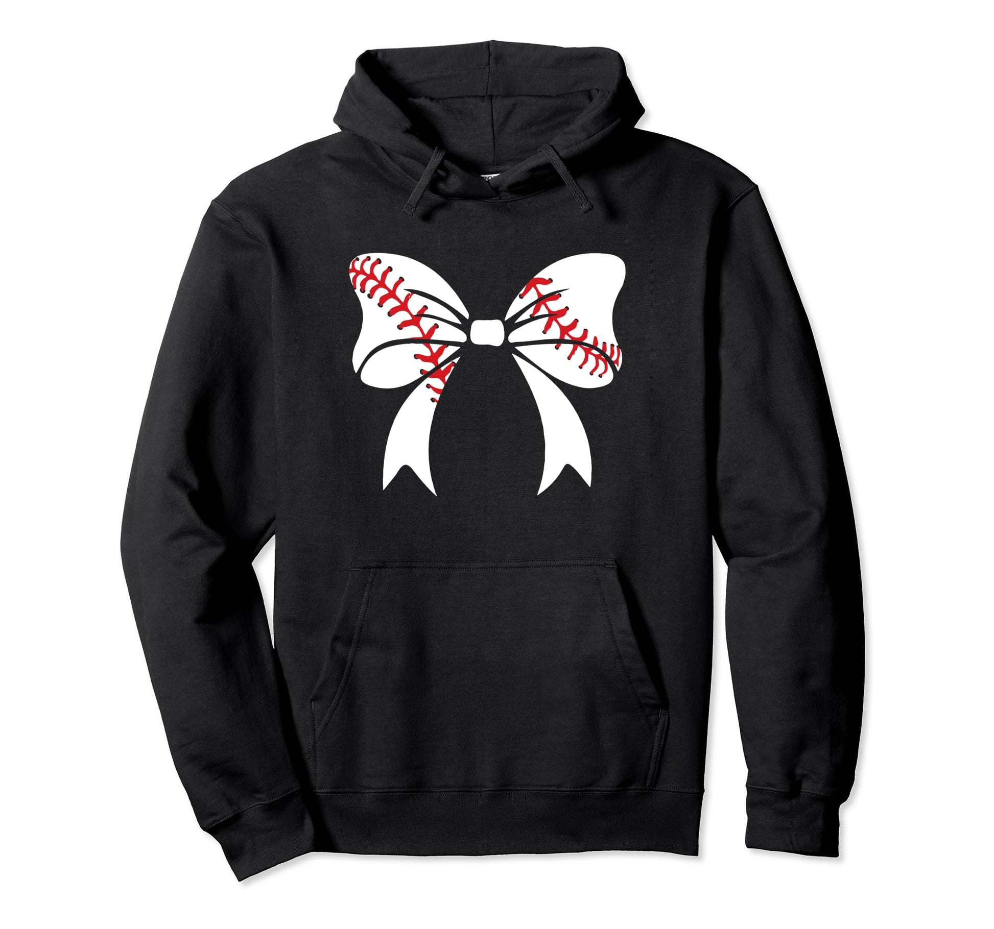 Baseball Bow Tie Hoodie - Graphic Print for Adults - T-Shirt, Sweatshirt, Hoodie