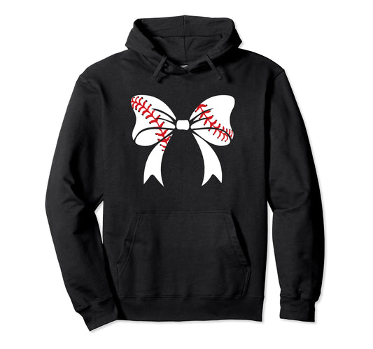 Baseball Bow Tie Hoodie - Graphic Print for Adults - T-Shirt, Sweatshirt, Hoodie