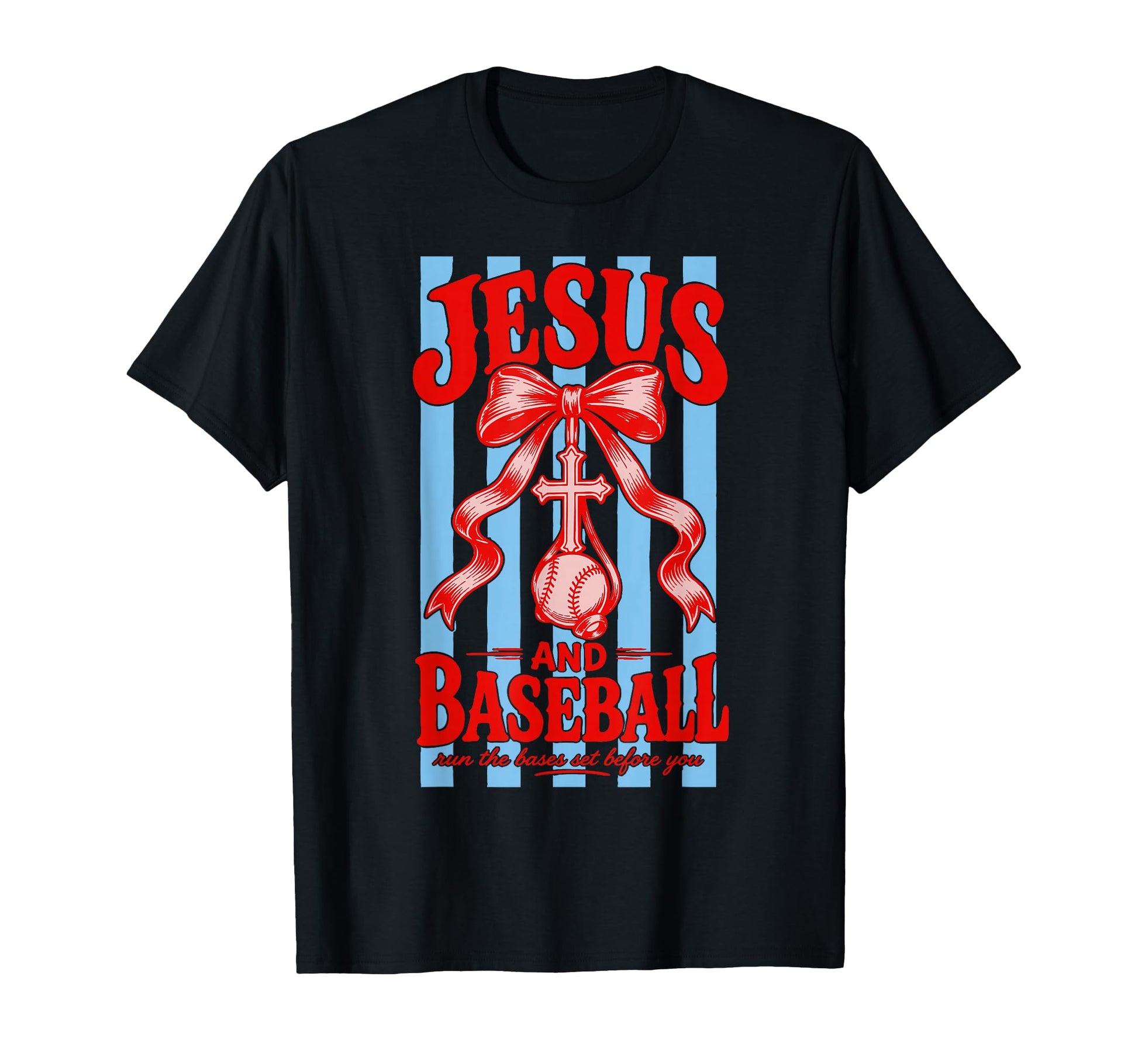 Jesus And Baseball Coquette Christian T-Shirt - Unique Graphic Men Women - T-Shirt, Sweatshirt, Hoodie