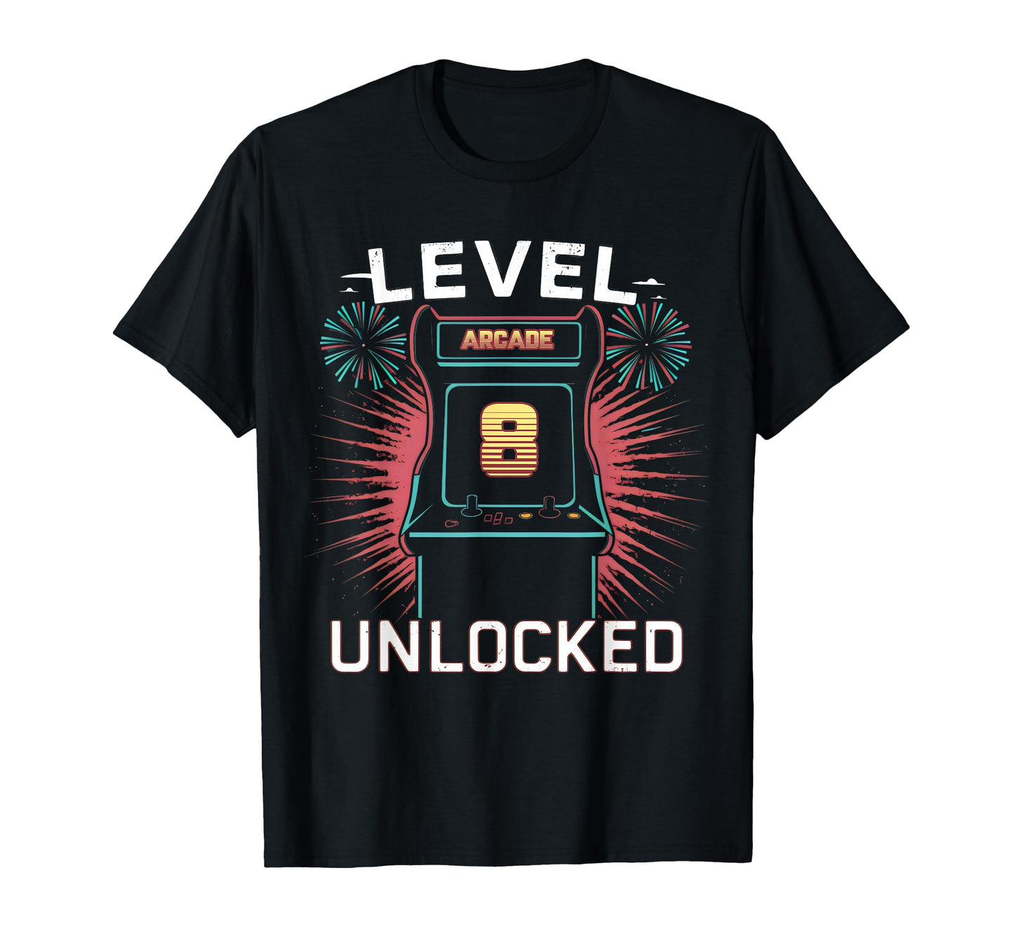 Level 8 Unlocked Video Game 8Th T-Shirt - Minimalist Print Men Women - T-Shirt, Sweatshirt, Hoodie
