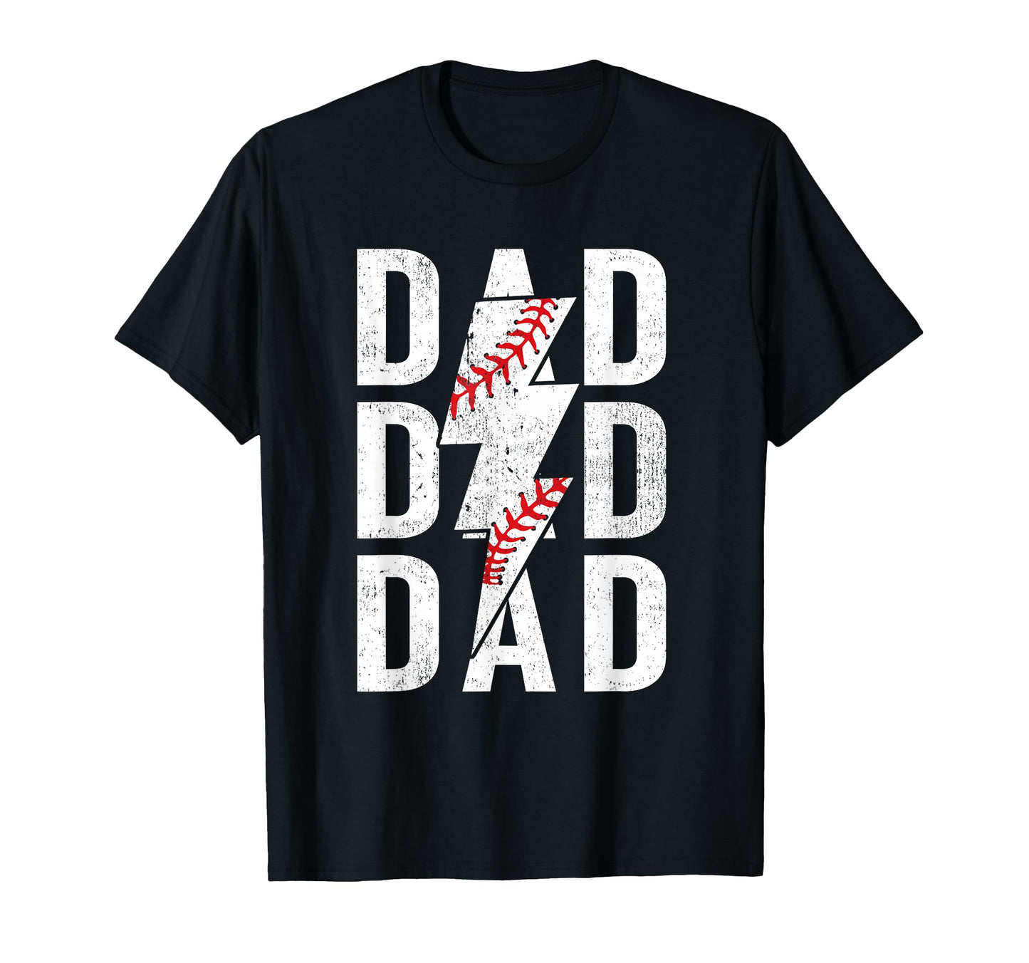 Proud Baseball Dad Lightning Bolt T-Shirt - Fun Novelty Design for Adults - T-Shirt, Sweatshirt, Hoodie